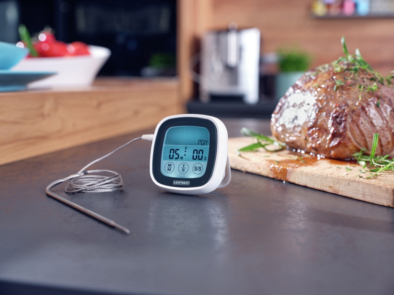 Leifheit Bratenthermometer, mit Timerfunktion, digital