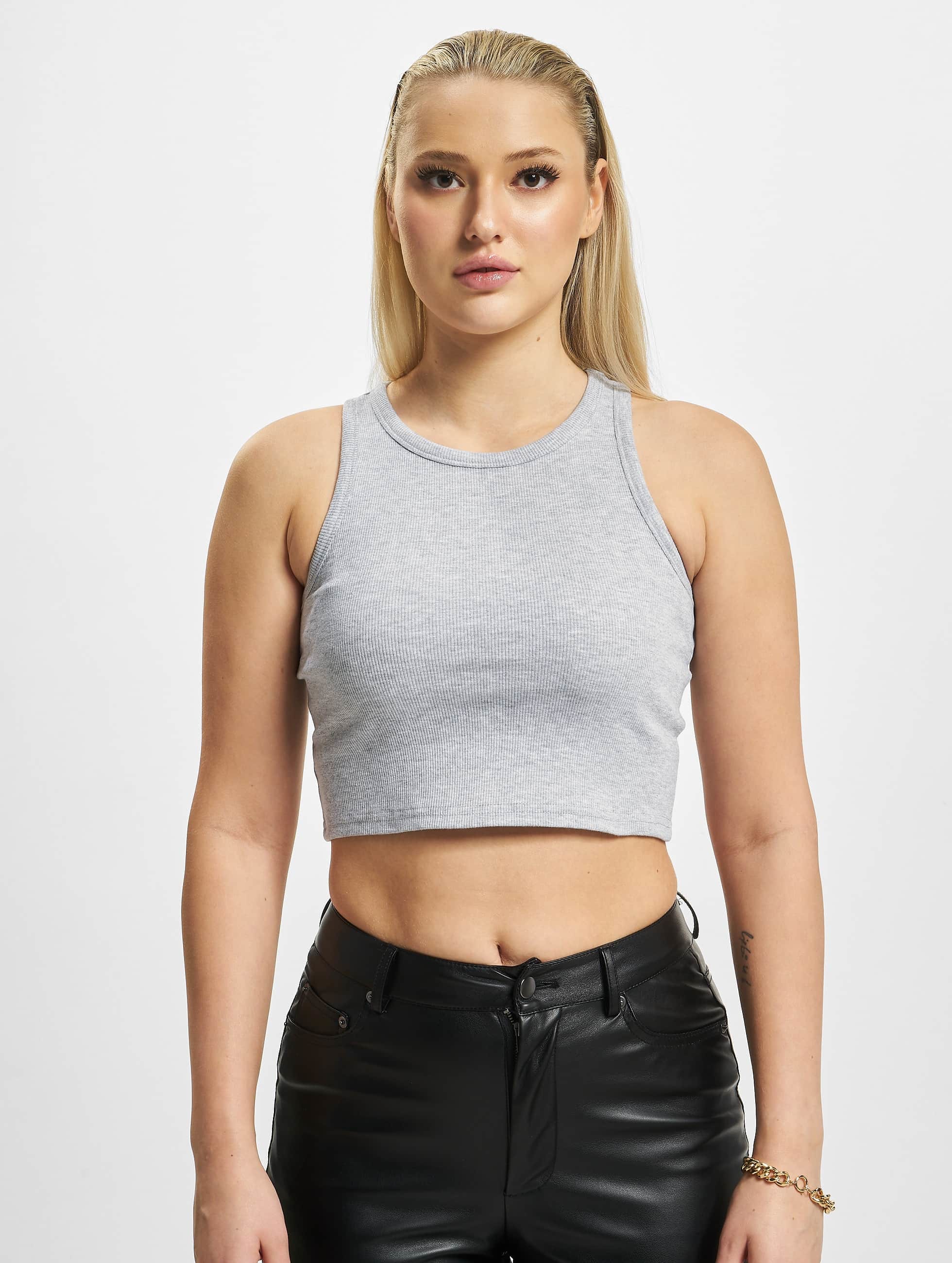 DEF Crop-Top »DEF Damen DEF Inga Ribbed Tanktop«