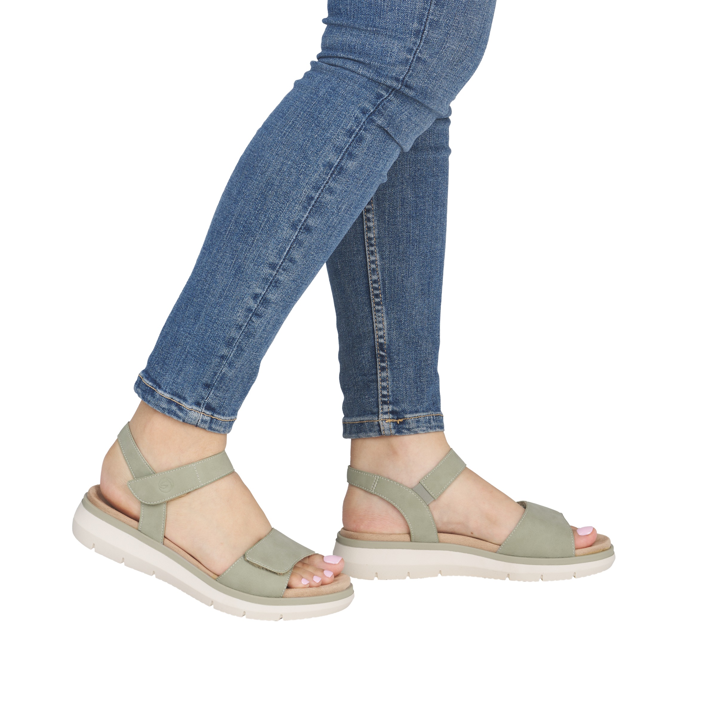 Remonte Keilsandalette  Sommerschuh, Sandalette mit zwei Klettverschlüssen