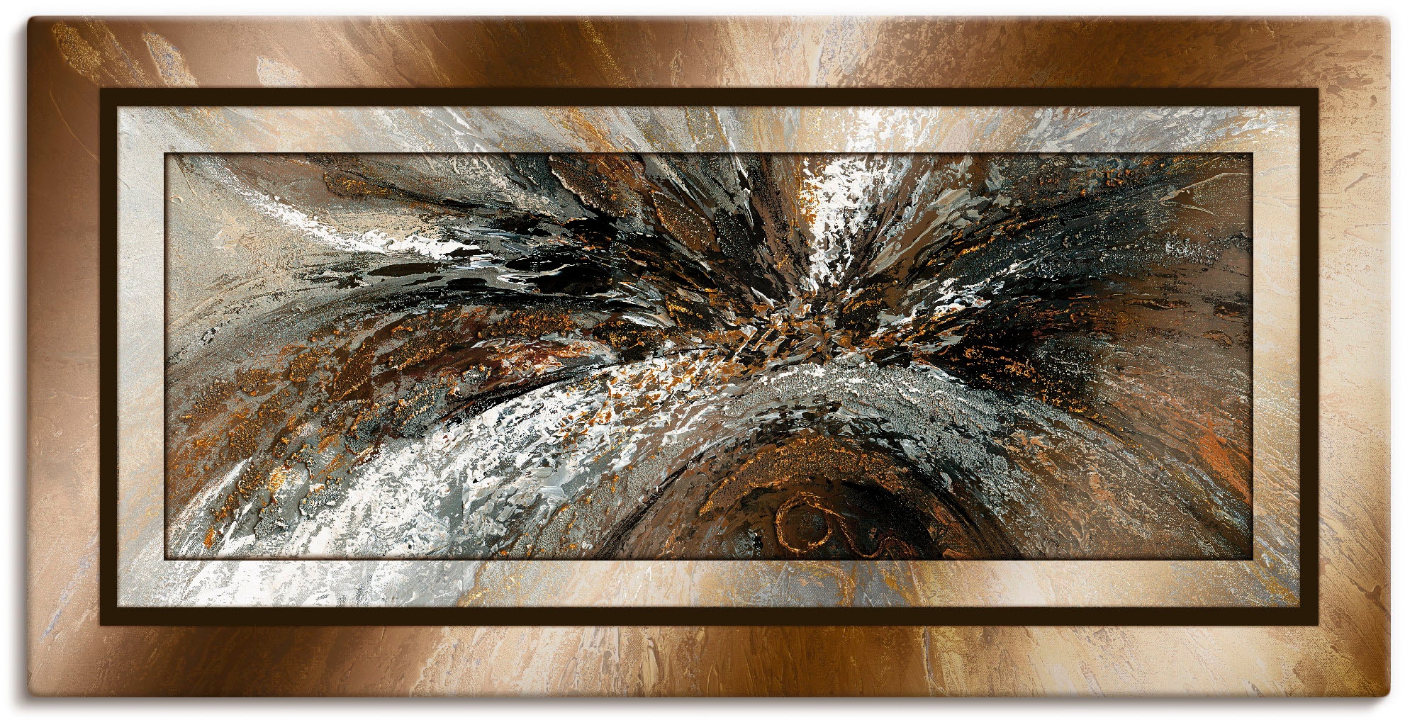 Artland Wandbild "Gold Abstrakt 1" Gegenstandslos 1 Stk. tlg. als Alubild, günstig online kaufen