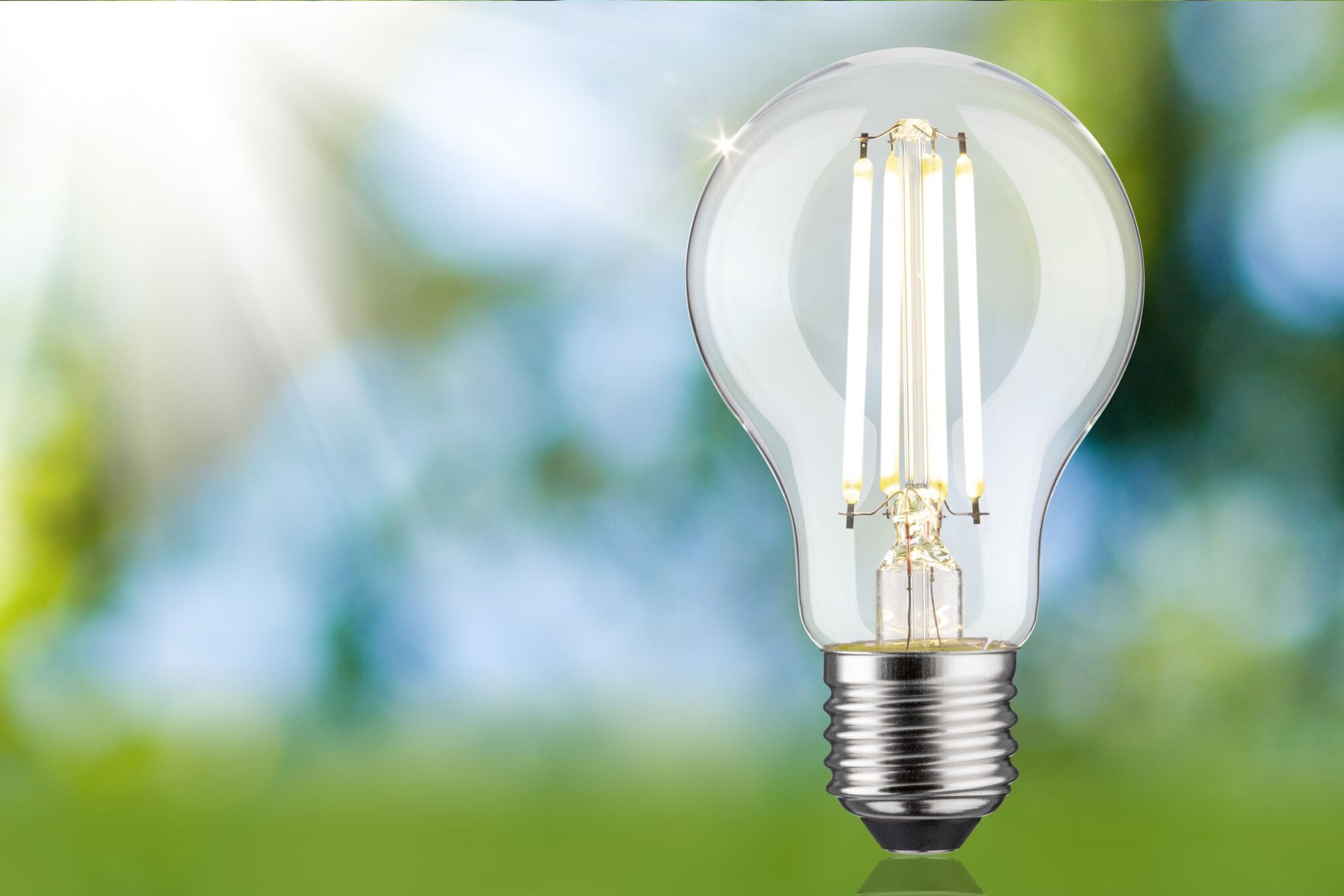 Paulmann LED-Leuchtmittel »Eco-Line Filament 230V LED Birne E27 806lm 4,3W 4000K dimmbar Klar«, E27, 1 St., Neutralweiß
