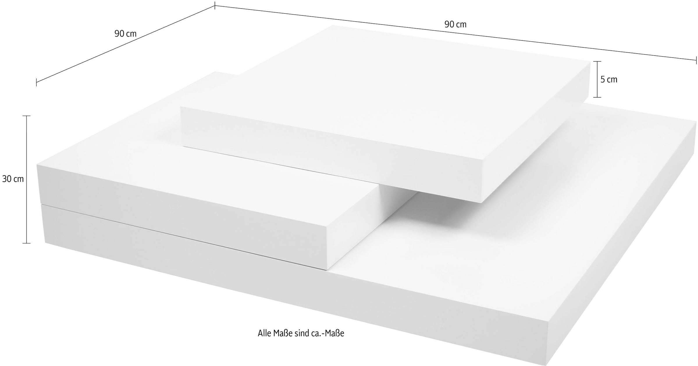 TemaHome Couchtisch »Slate«, im modernem tollen Holzdesign, Breite 90 cm