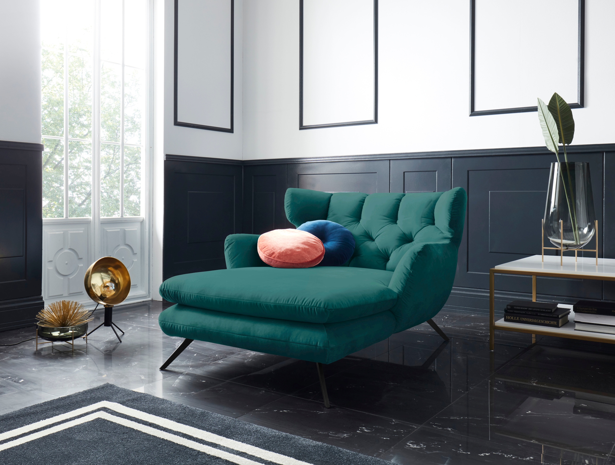 3C Candy Loveseat "Beatrice Loungesessel, Ohrensessel, bequem zum Relaxen, Breite 100cm" mit Knopfheftung im Rücken, Fernsehsessel, Relaxsessel