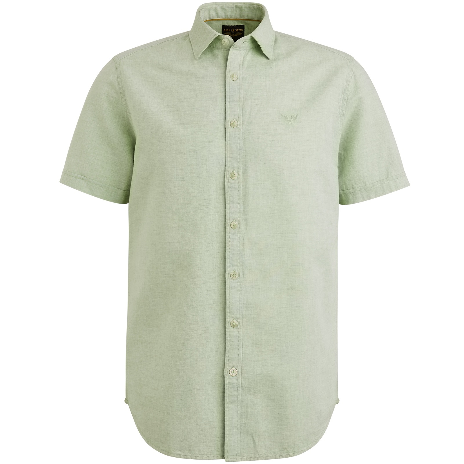PME LEGEND Kurzarmhemd »Short Sleeve Shirt Ctn Linen 2 tone«, in melierter Optik