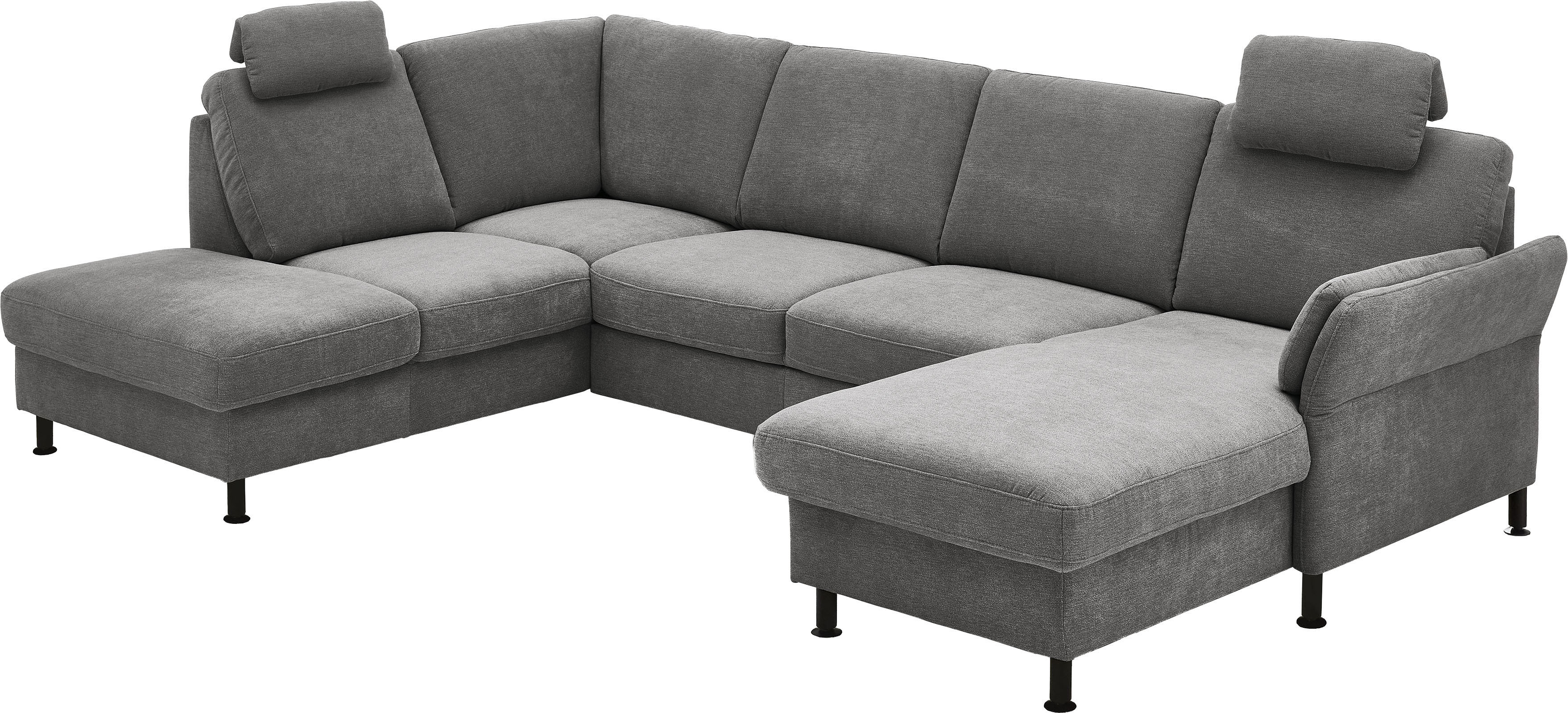 Die PlanBar Wohnlandschaft "ZE-EM18013 U-Form, Breite 305 cm" wahlweise mit Kopfstützen und Liegearmlehne