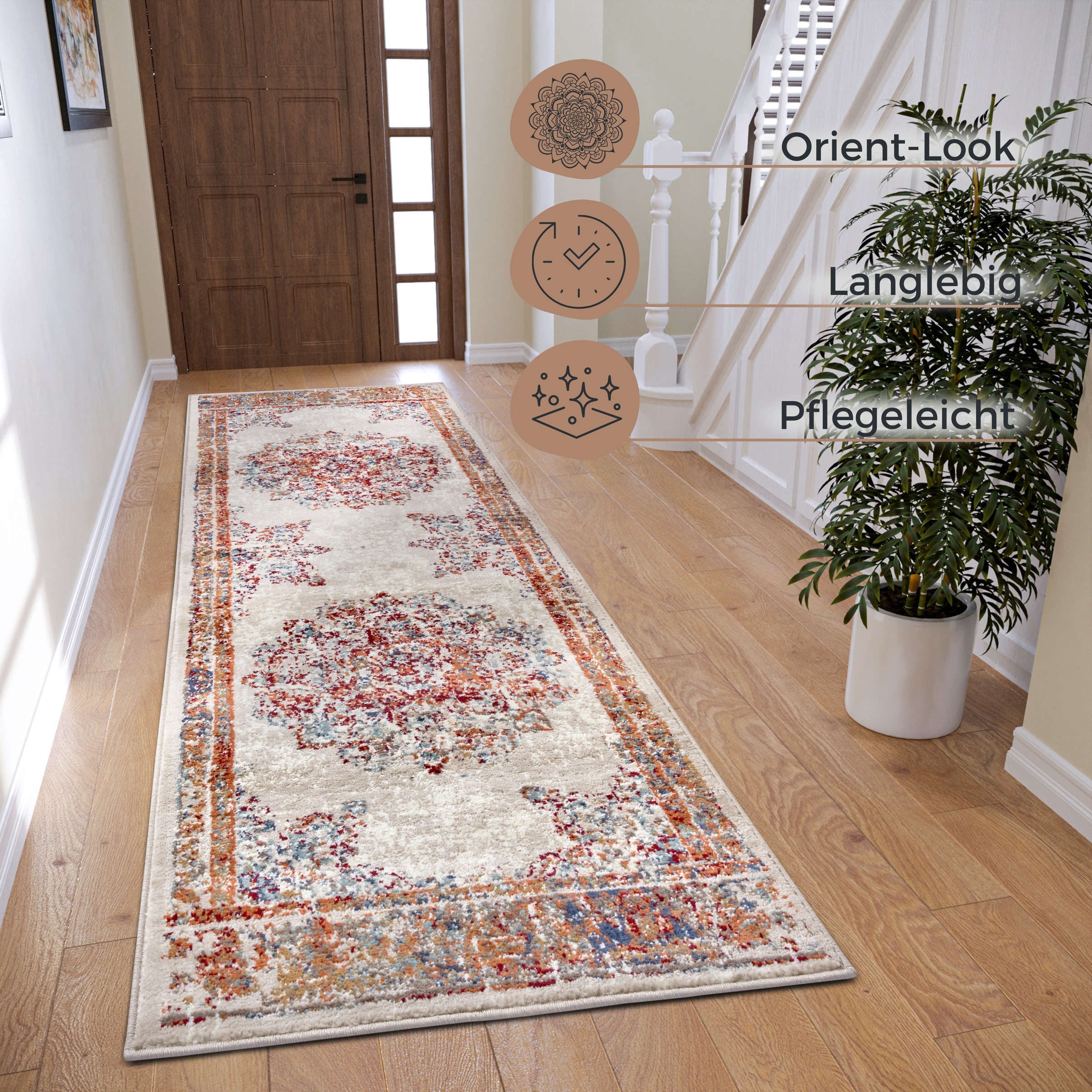 HANSE Home Teppich »Maderno«, rechteckig, 8 mm Höhe, Läufer, Orientalisch, Kurzflor, Wohnzimmer, Schlafzimmer, Esszimmer