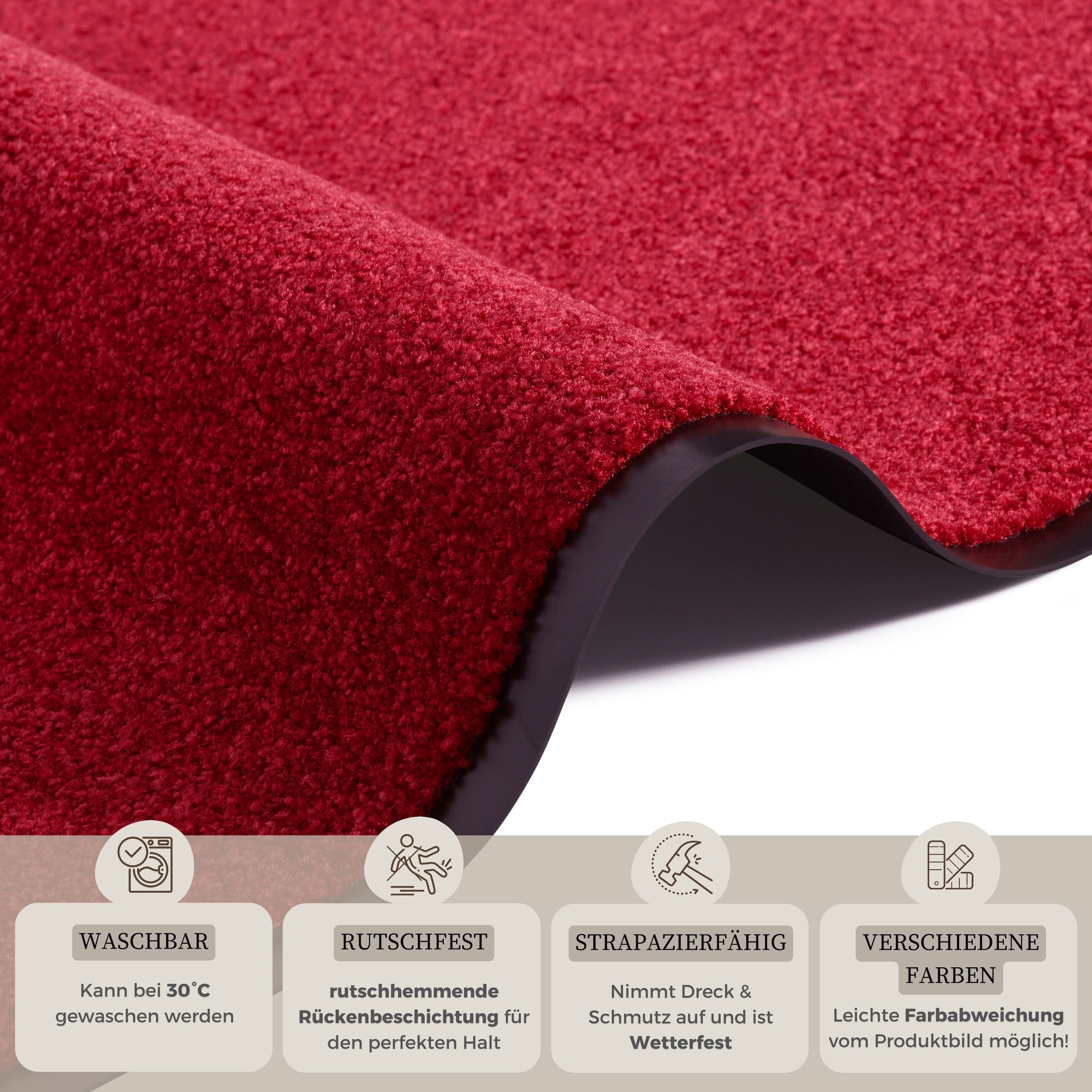 my home Fußmatte »Clean & Walk«, rechteckig, 7 mm Höhe, Schmutzfangmatte, Türmatte, In- und Outdoor, Teppich, Läufer, waschbar