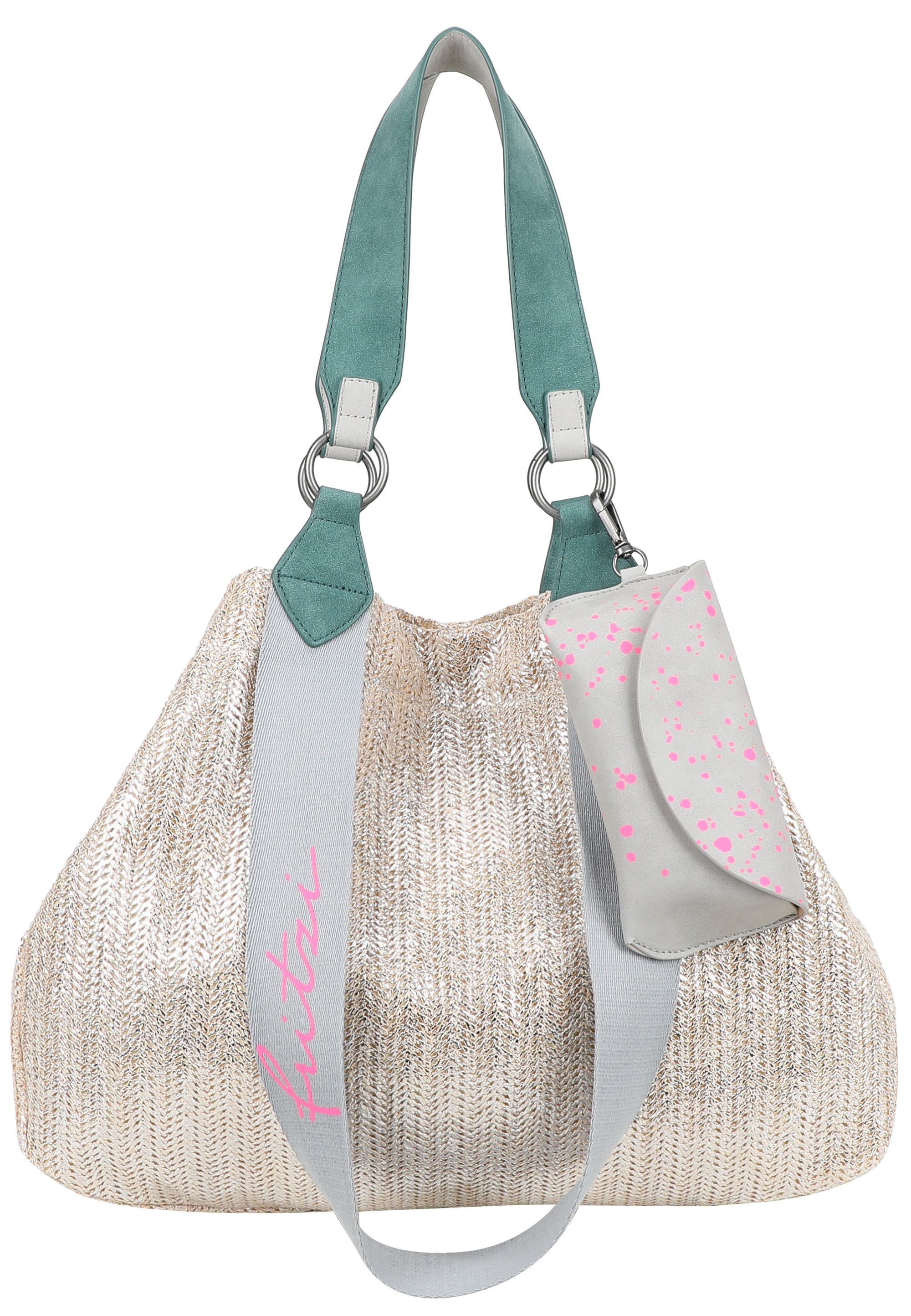 Fritzi aus Preußen Henkeltasche "Izzy Medium Limited Painted Straw" mit abnehmbarem Brillenetui