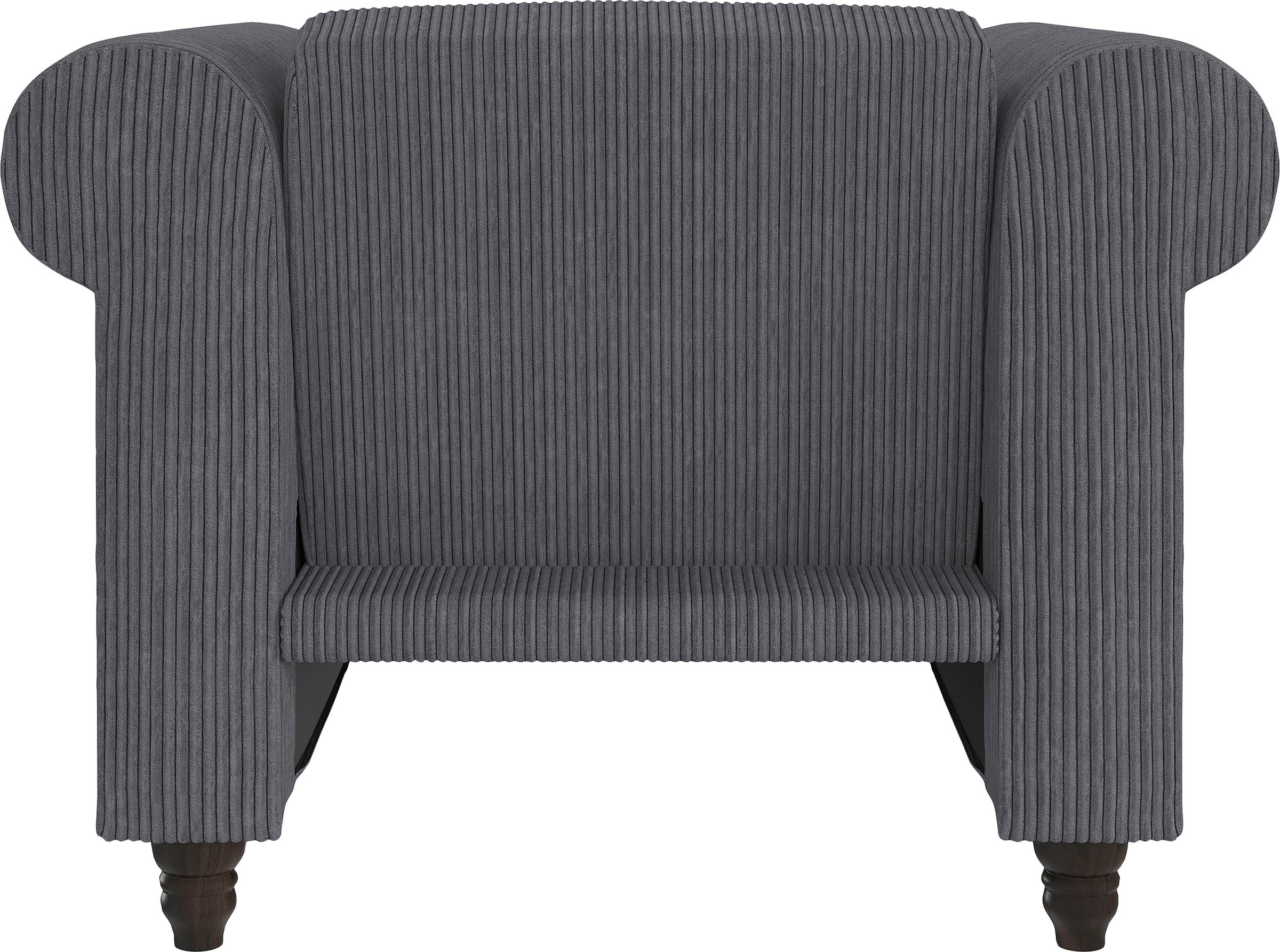 Dorel Home Chesterfield-Sessel »Felix II in Breit-Cord«, mit Rückenlehne 3-fach verstellbar, Beine Massivholz, Sitzhöhe 46 cm