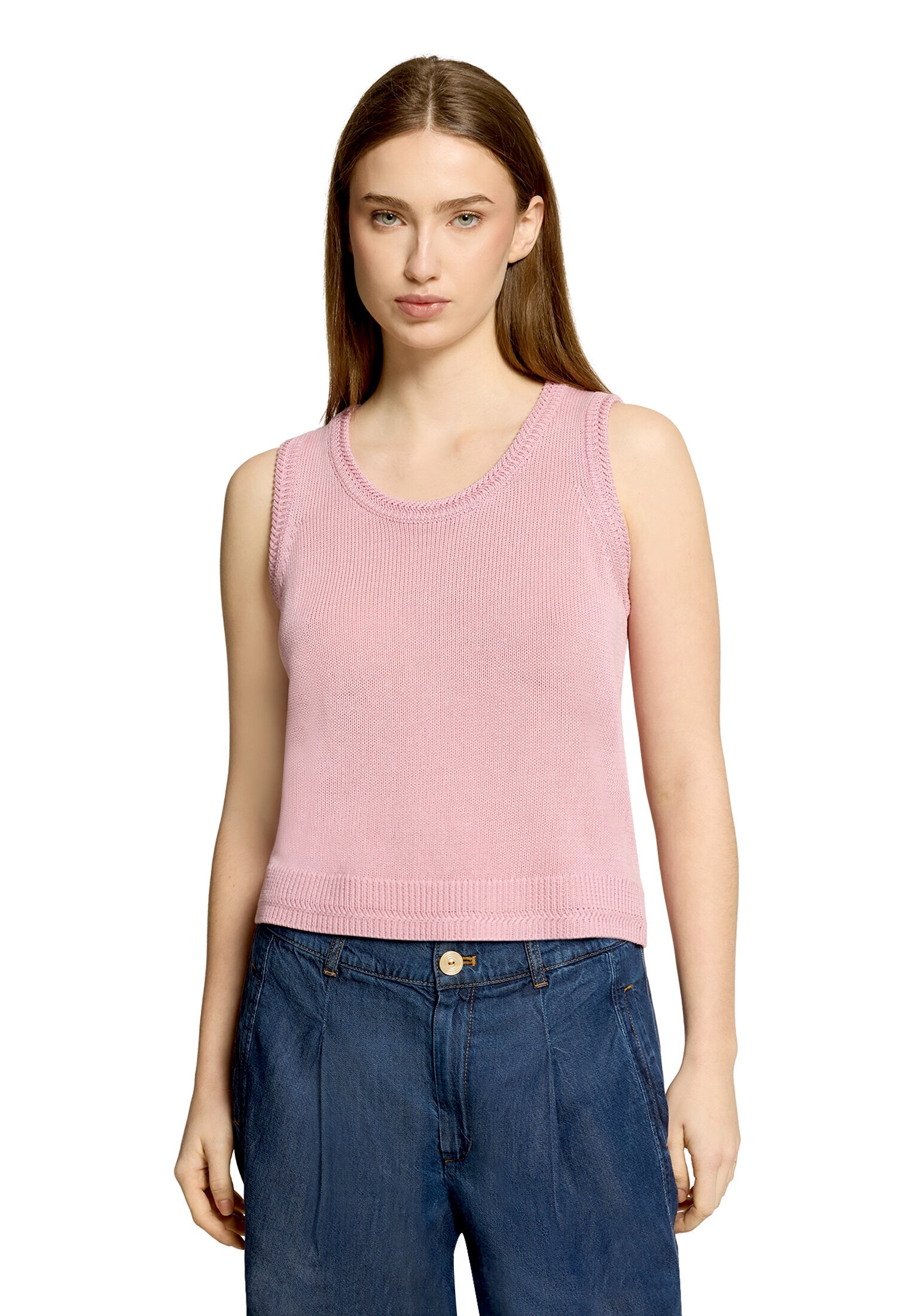 Cartoon Stricktop »Damen mit Rundhalsausschnitt«