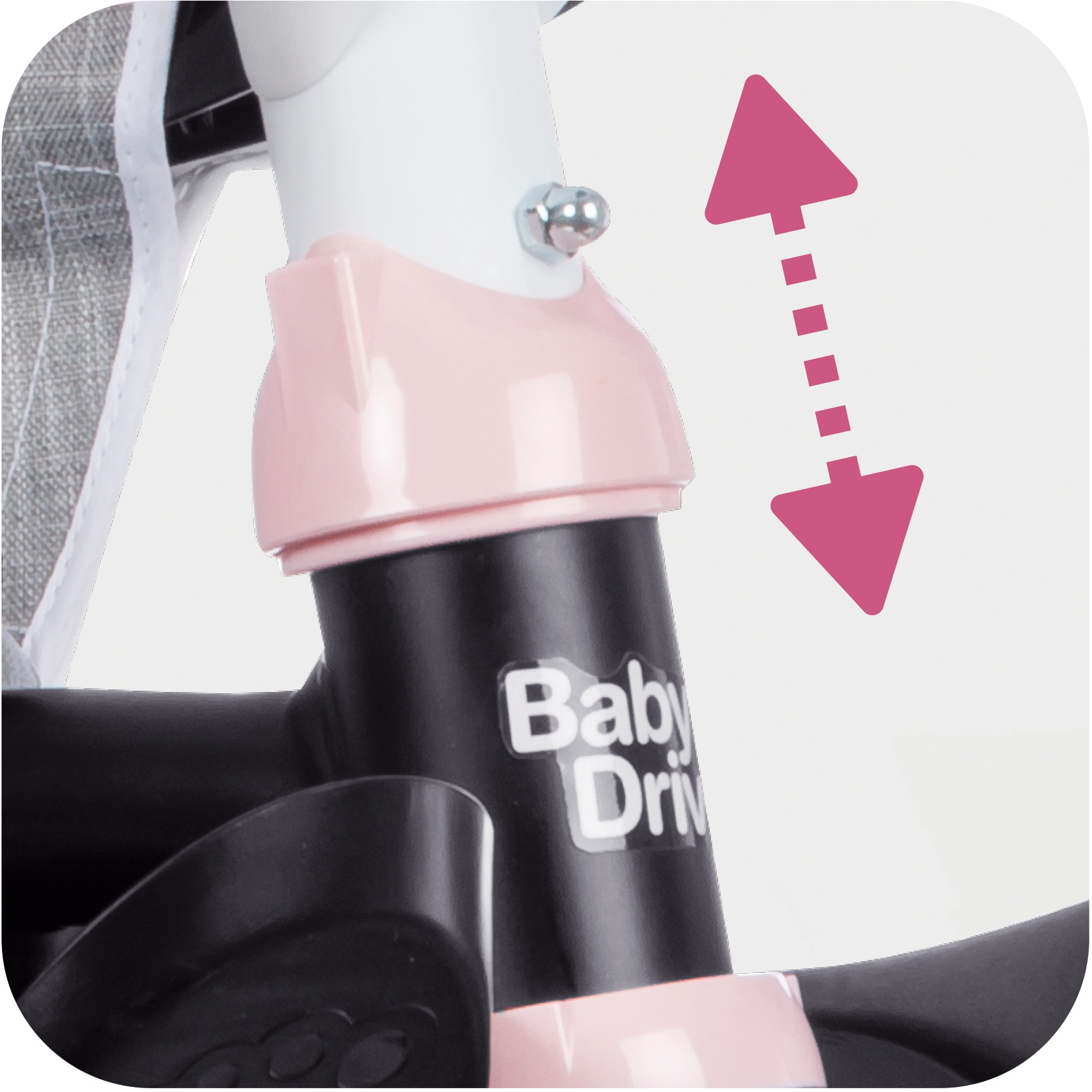 Smoby Dreirad »Baby Driver Plus, rosa«, Made in Europe