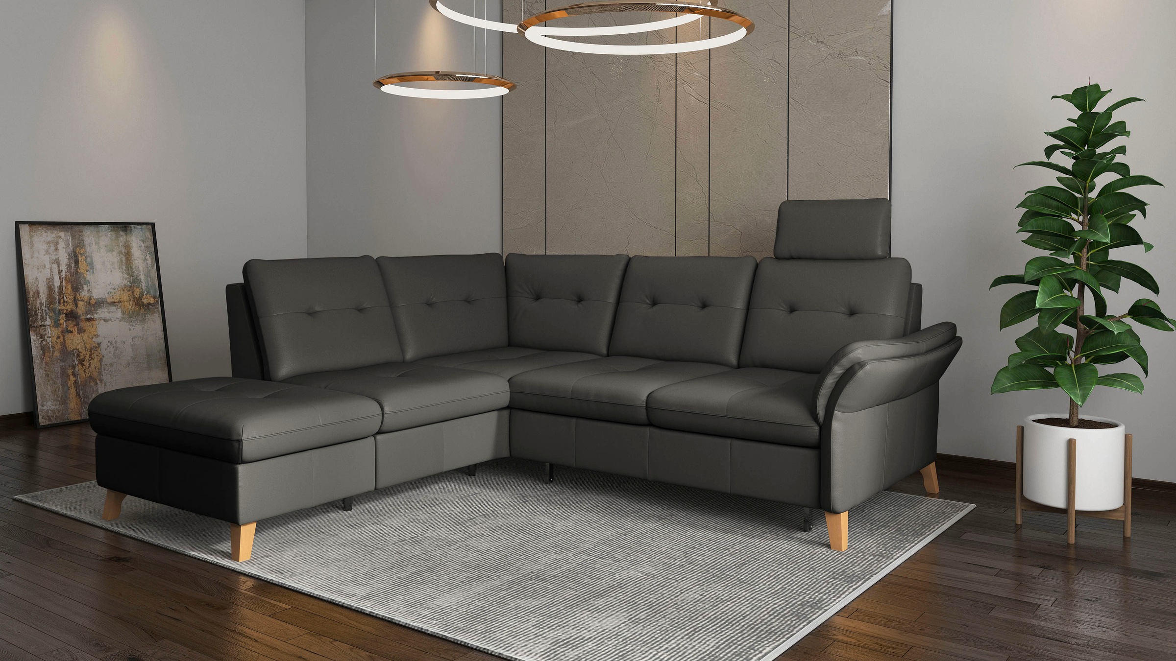 sit&more Ecksofa "Göteborg", inkl. Sitztiefenverstellung, wahlweise mit Bet günstig online kaufen