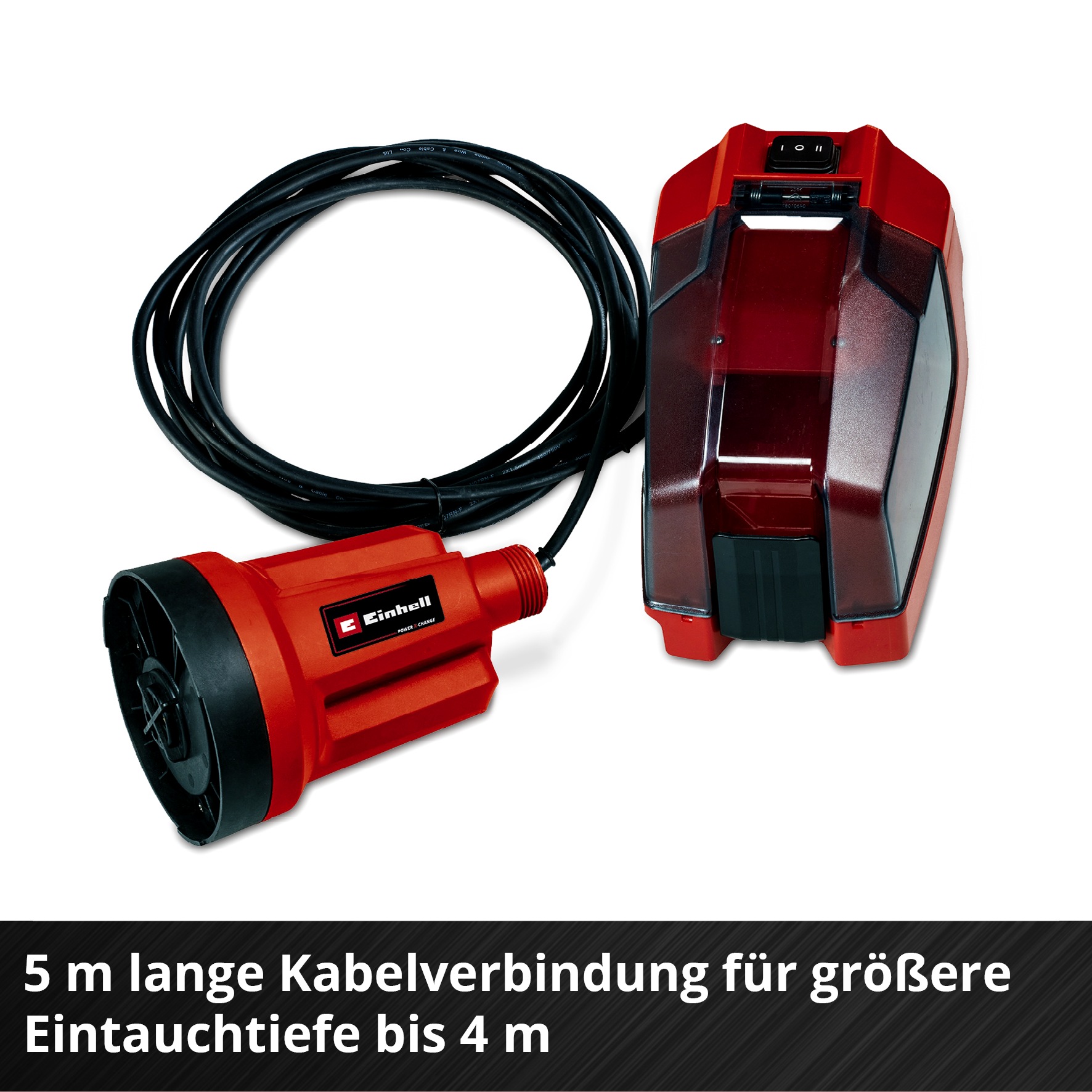 Einhell Klarwasserpumpe »GE-SP 18 LL Li«, inkl. Akku und Schnellladegerät