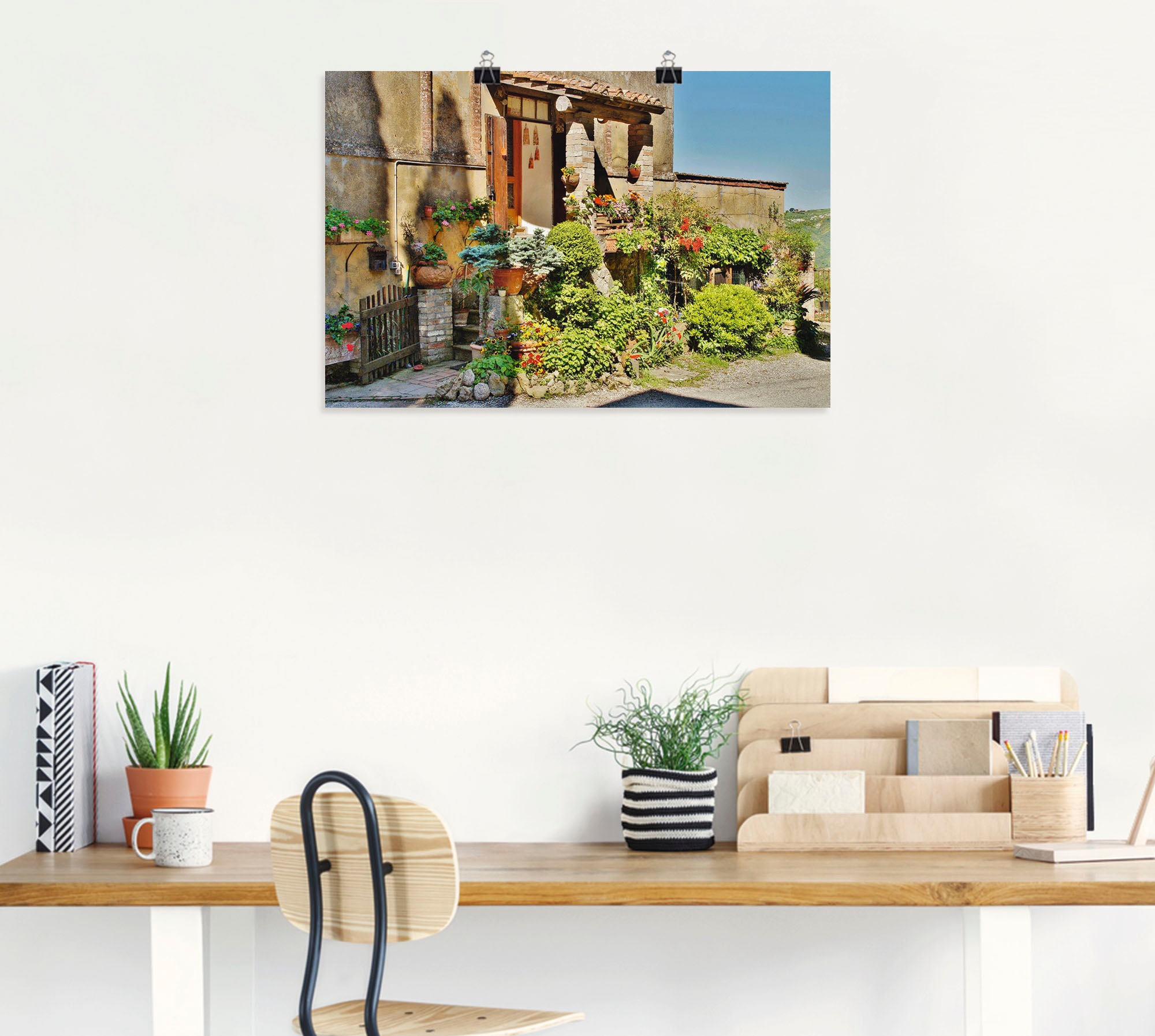 Artland Wandbild »Kleines Paradies in der Toskana«, Gebäude, (1 St.), als Leinwandbild, Poster in verschied. Größen