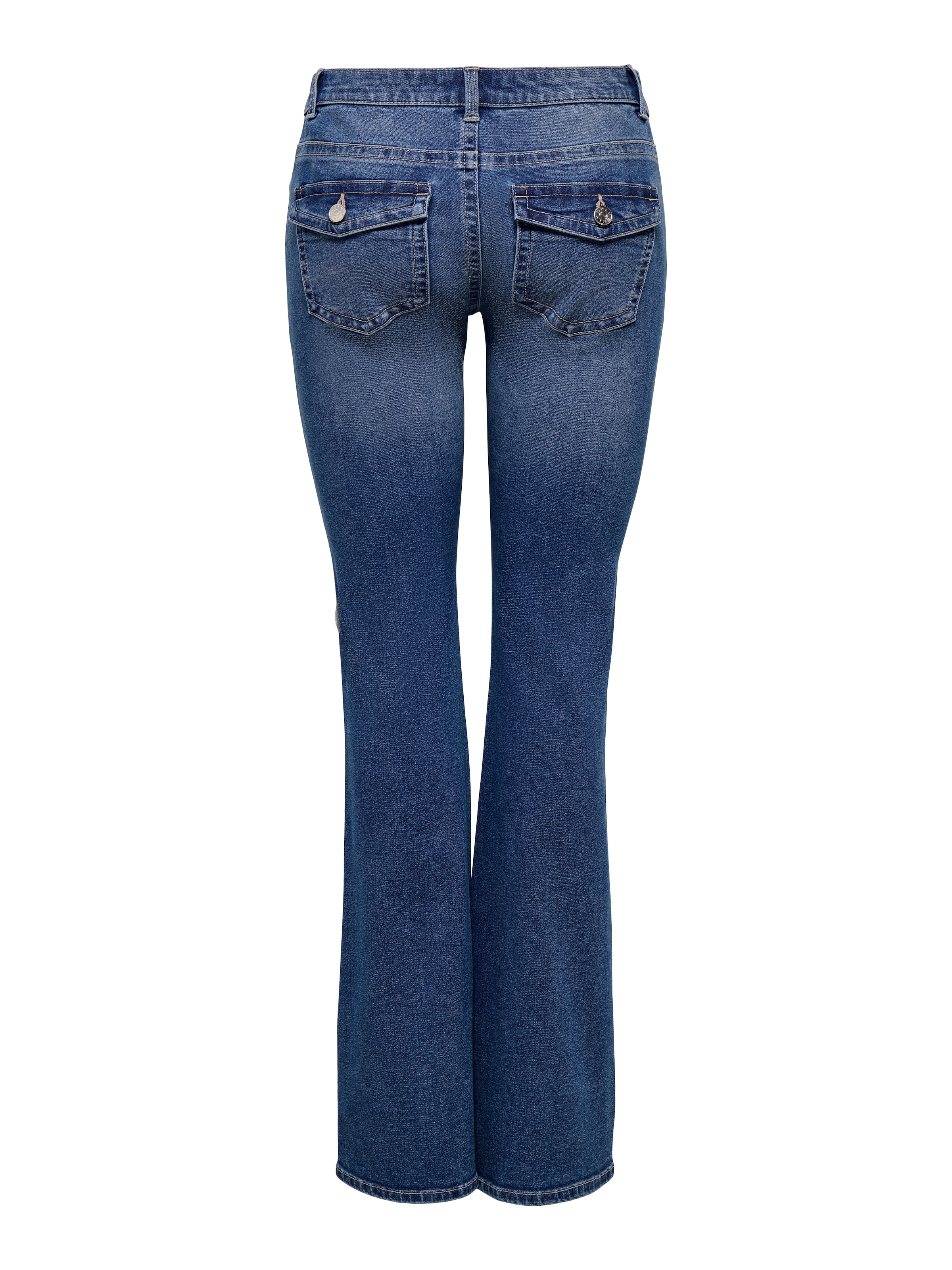 ONLY Bootcut-Jeans »ONLPHOEBE LW B-POC FLARE DNM PIM454 NOOS« Baumwollmischung, bootcut fit