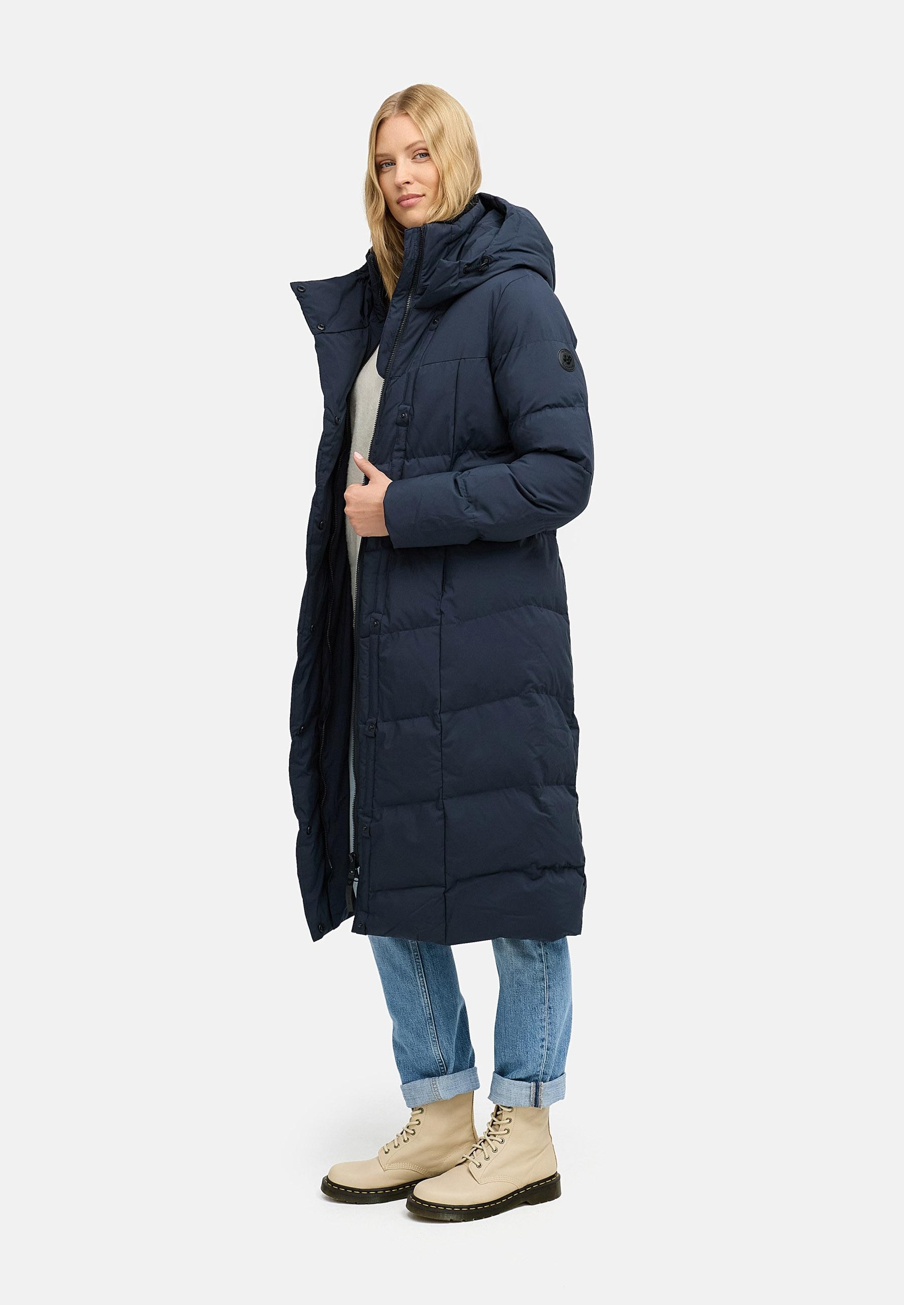 Ragwear Wintermantel »Pavla Long Soft YOUMODO«, Wasserdichter Steppmantel mit Kuschelkragen