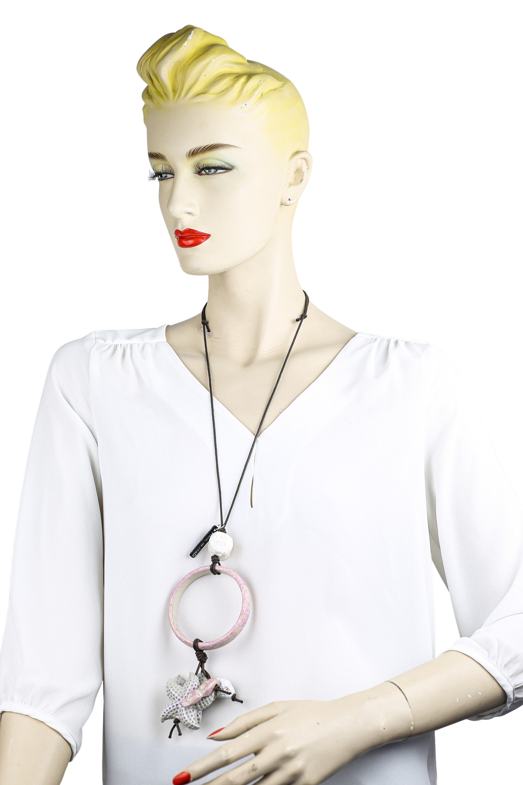 COLLEZIONE ALESSANDRO Lange Kette »Ring«, Polyesterperlen in Seesternform