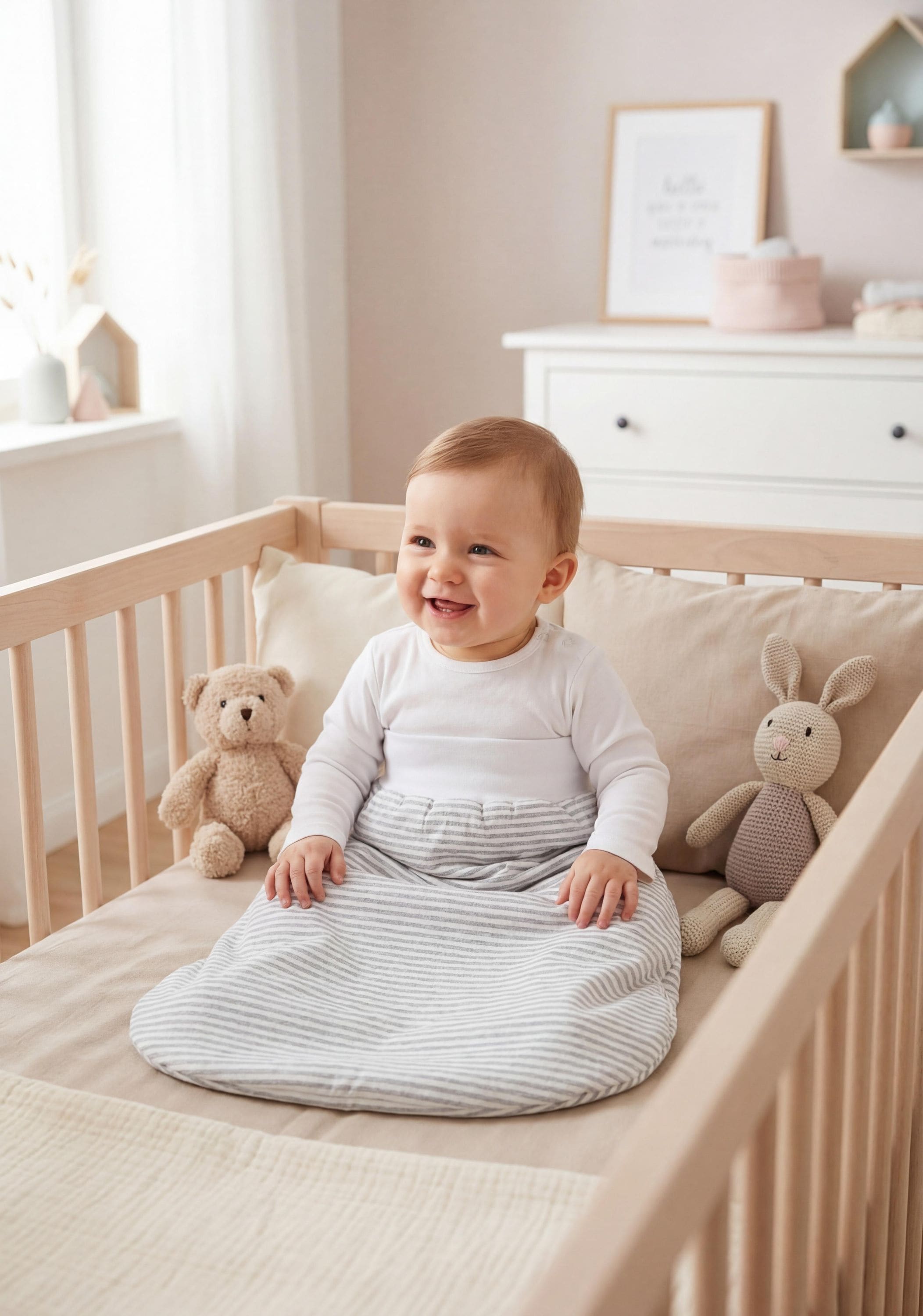 TupTam Babyschlafsack »Strampelsack Baby Strampelsack mit breitem Bund Unwattiert«
