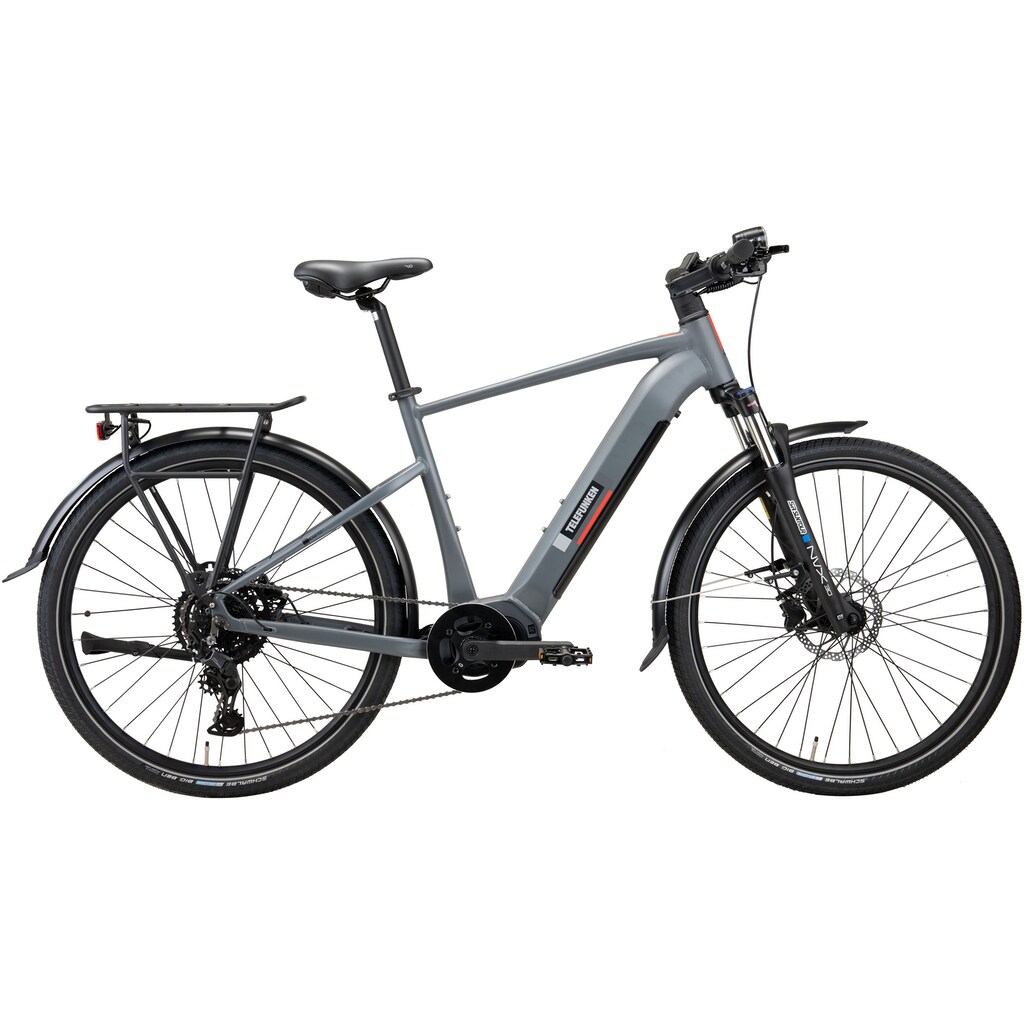 Telefunken E-Bike »SUV710«, 9 Gang, Shimano, Mittelmotor 250 W