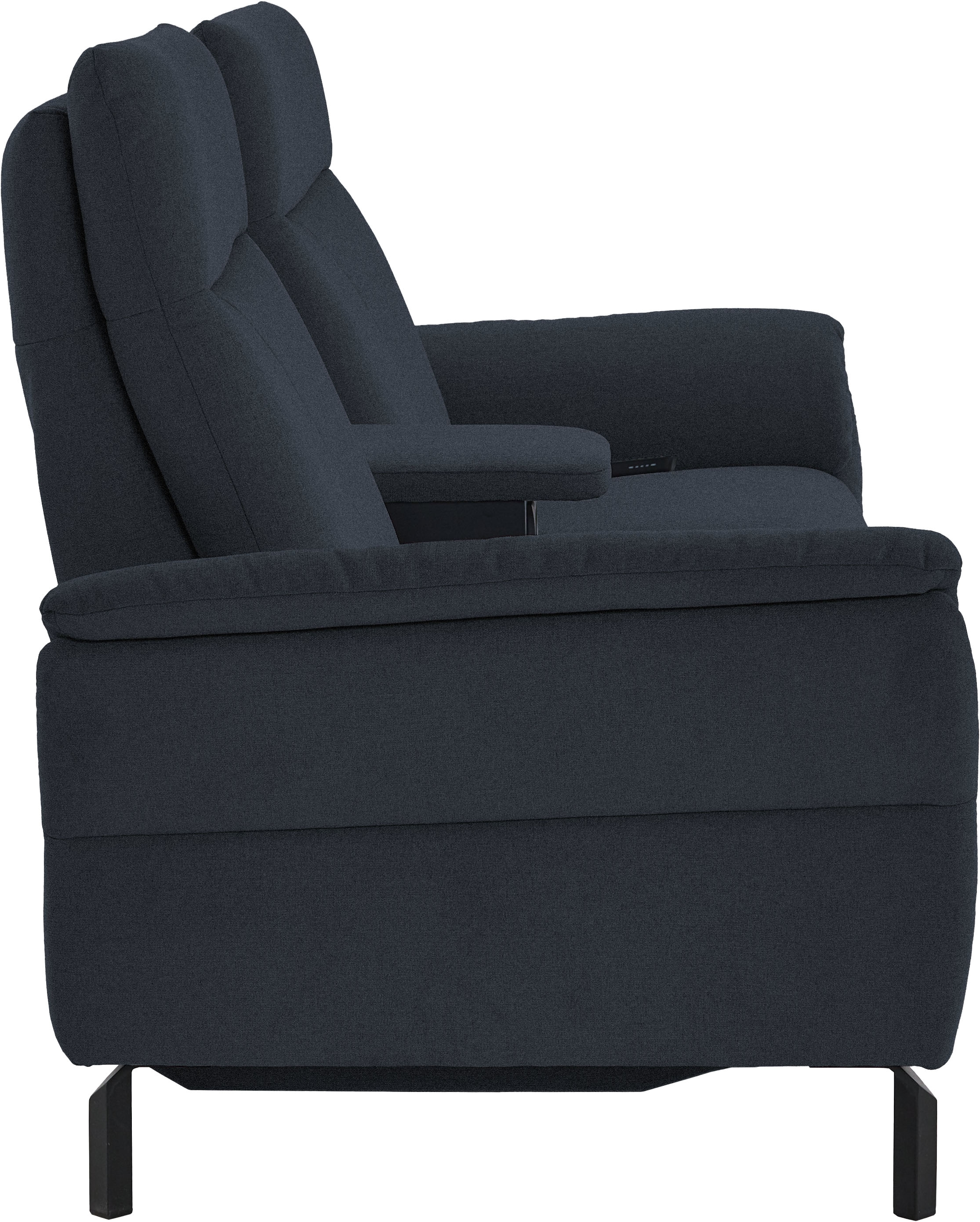 Places of Style 2-Sitzer »Sisto, inklusive 2x Relaxfunktion motorisch mit Herz-Waage-Beschlag«, Zwischenelement mit Tisch, Steckdose & USB-Ladestation