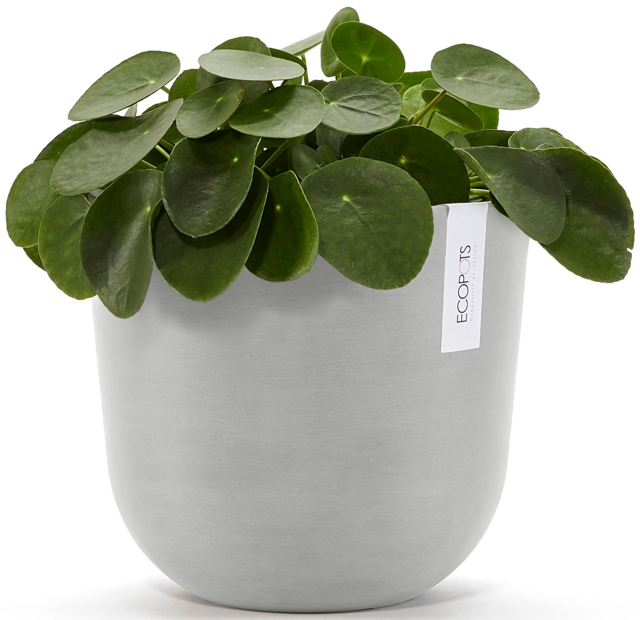 ECOPOTS Blumentopf »Oslo 25 + Wassersystem Weißgrau«, für innen und außen: frostsicher, bruchsicher und lichtbeständig