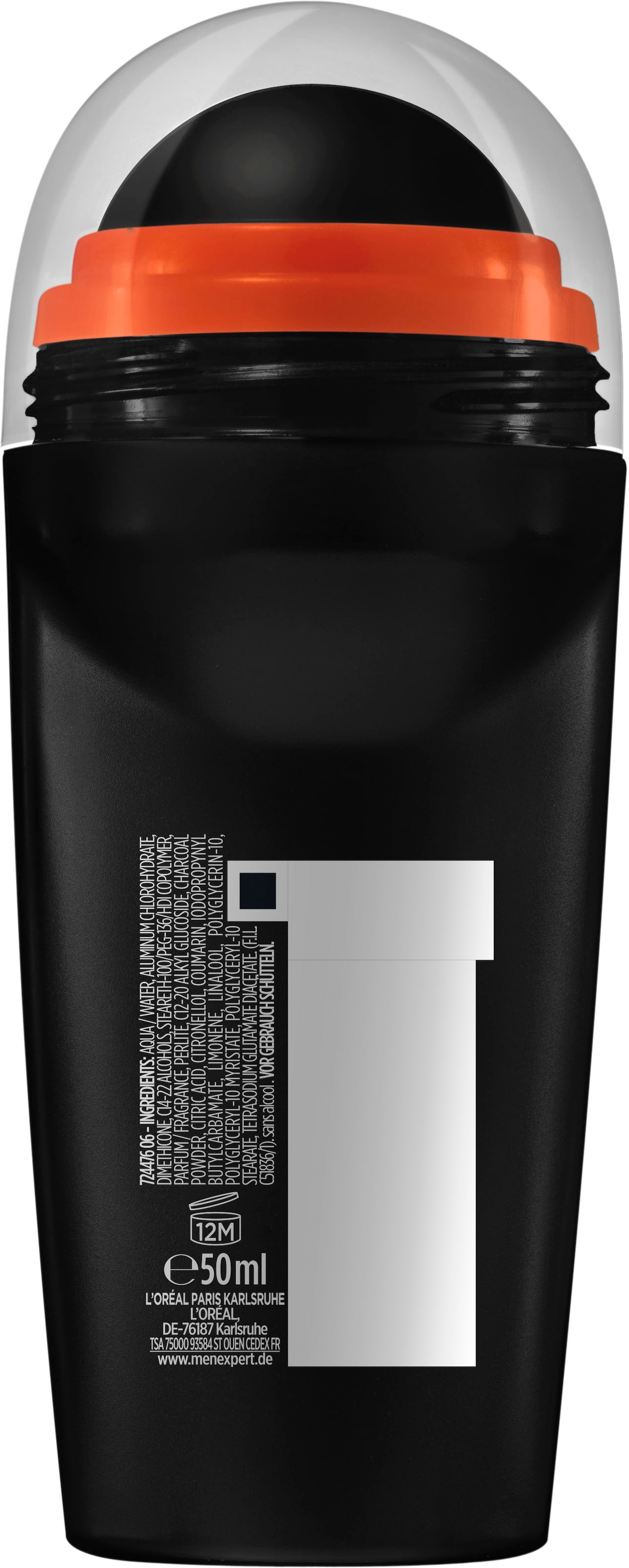 L'ORÉAL PARIS MEN EXPERT Deo-Roller »Deo Roll-on Carbon Protect«, (Packung, 6 tlg.), mit hoher Zuverlässigkeit