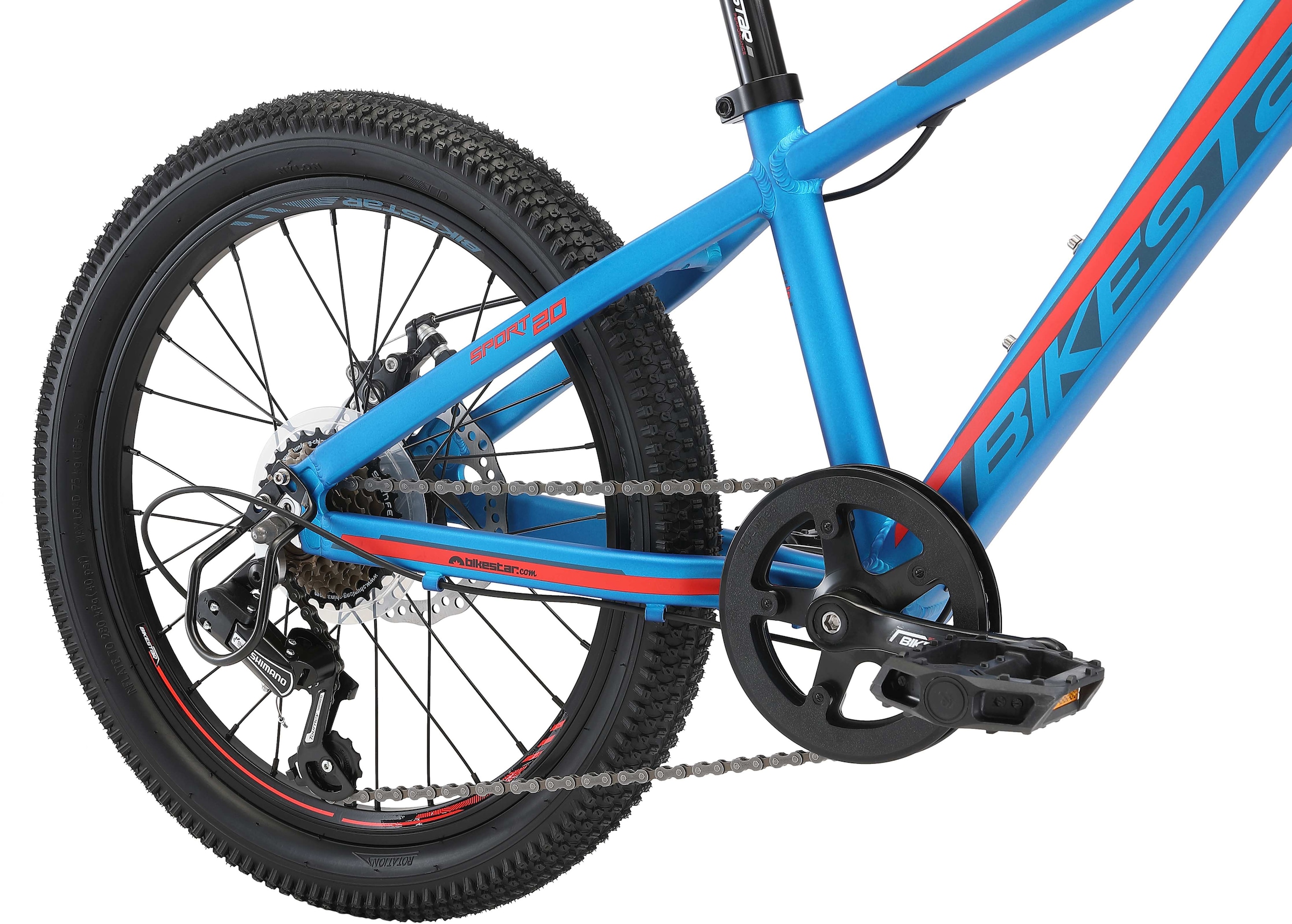 Bikestar Jugendfahrrad, 7 Gang, Shimano, RD-TY21 Schaltwerk, Kettenschaltung