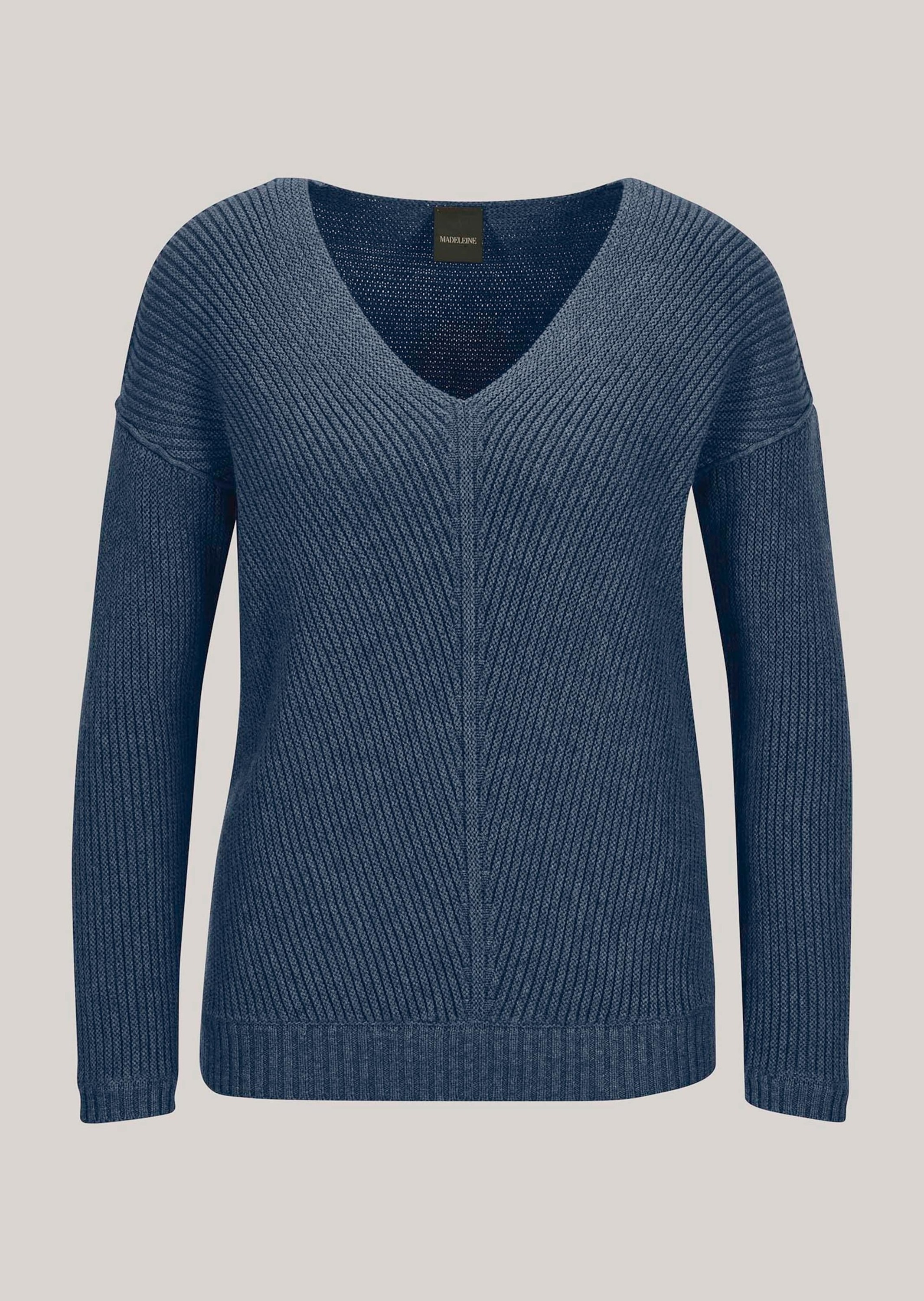 MADELEINE Longpullover »Pullover Langarm-Pullover mit V-Ausschnitt«
