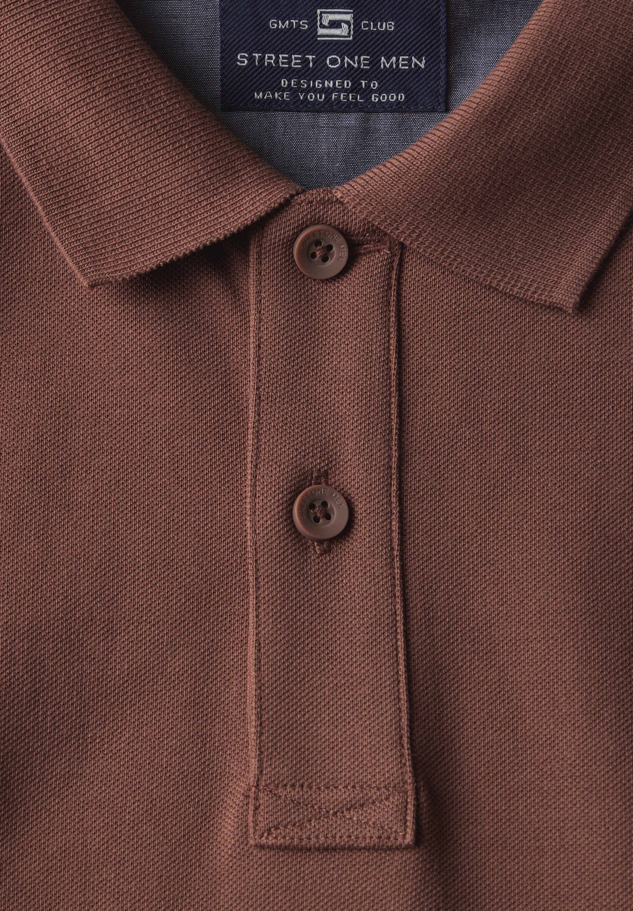STREET ONE MEN Poloshirt, aus reiner Baumwolle