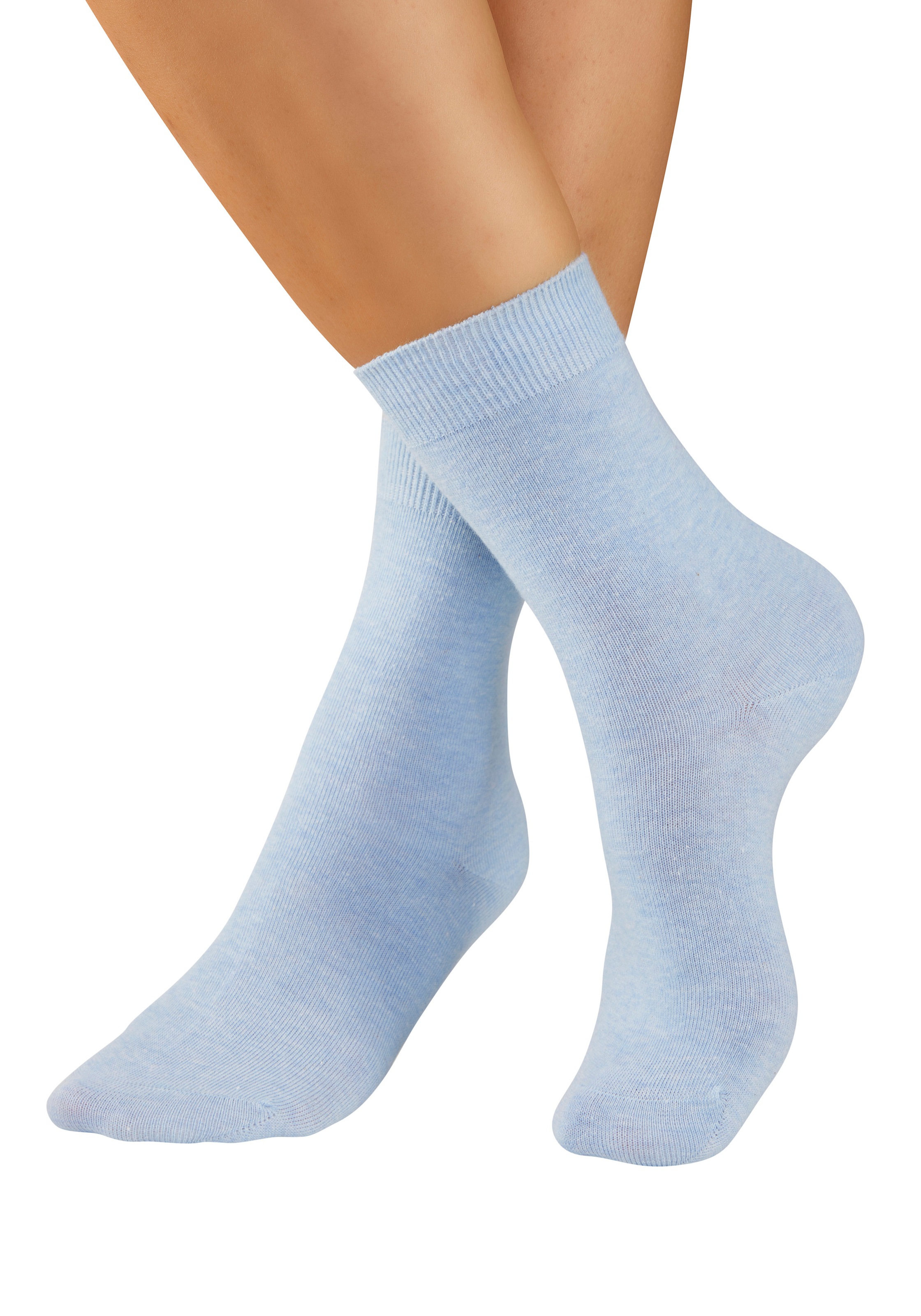 H.I.S Basicsocken »Damensocken, frische melierte Farben; casual« Packung, 20 Paar tlg. Alltagssocken in der Großpackung