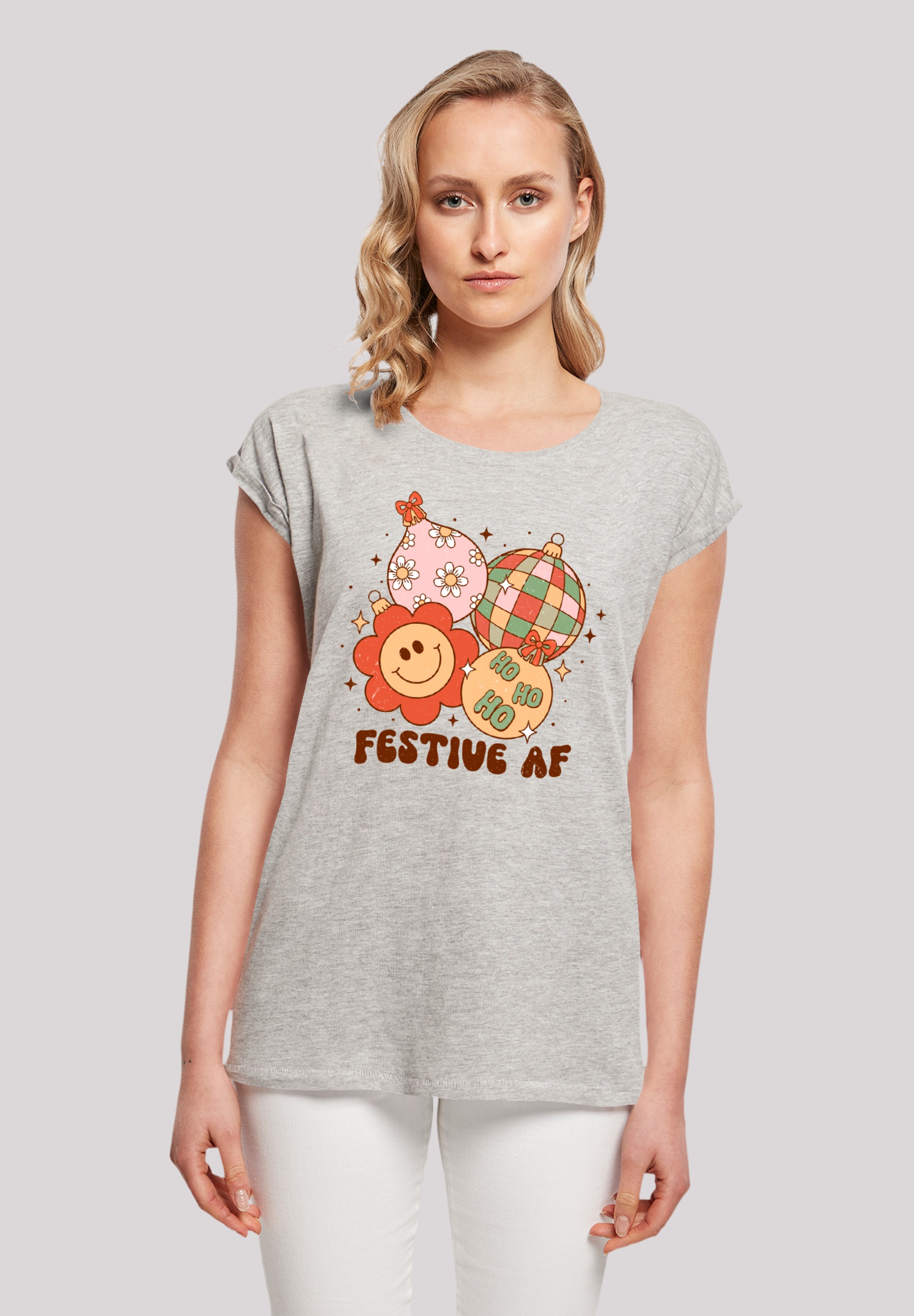 F4NT4STIC T-Shirt "Festive AF Weihnachten Tree Balls", Premium Qualität, We günstig online kaufen