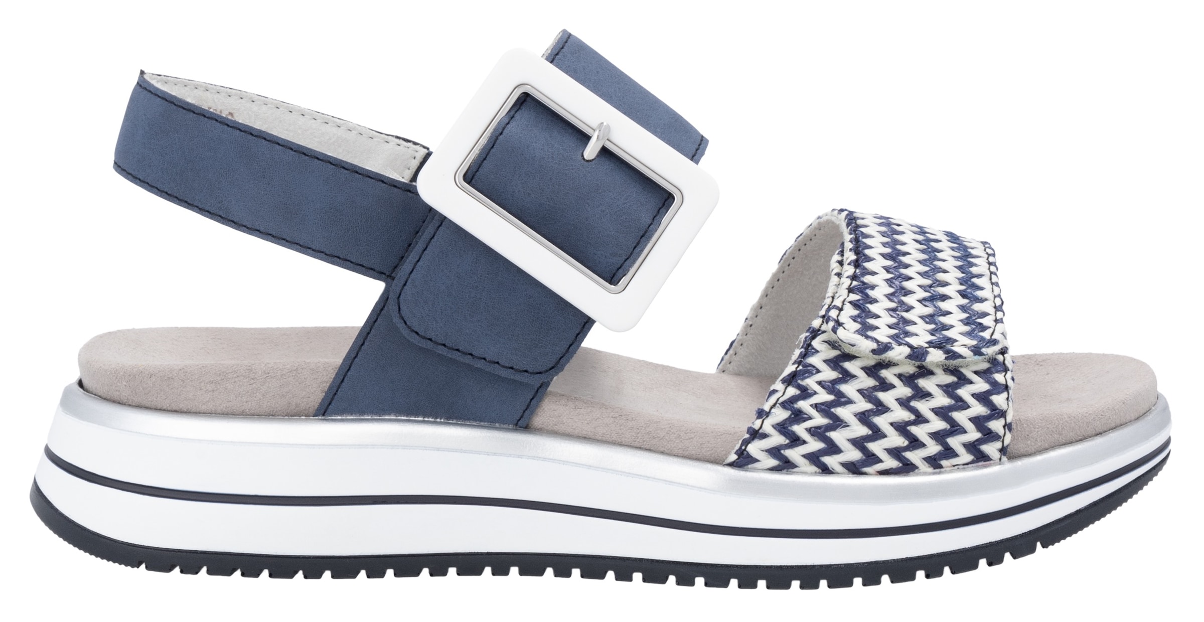 Remonte Keilsandalette »ELLE-Collection«, Sommerschuh, Sandale, Komfortschuh mit praktischen Klettverschlüssen