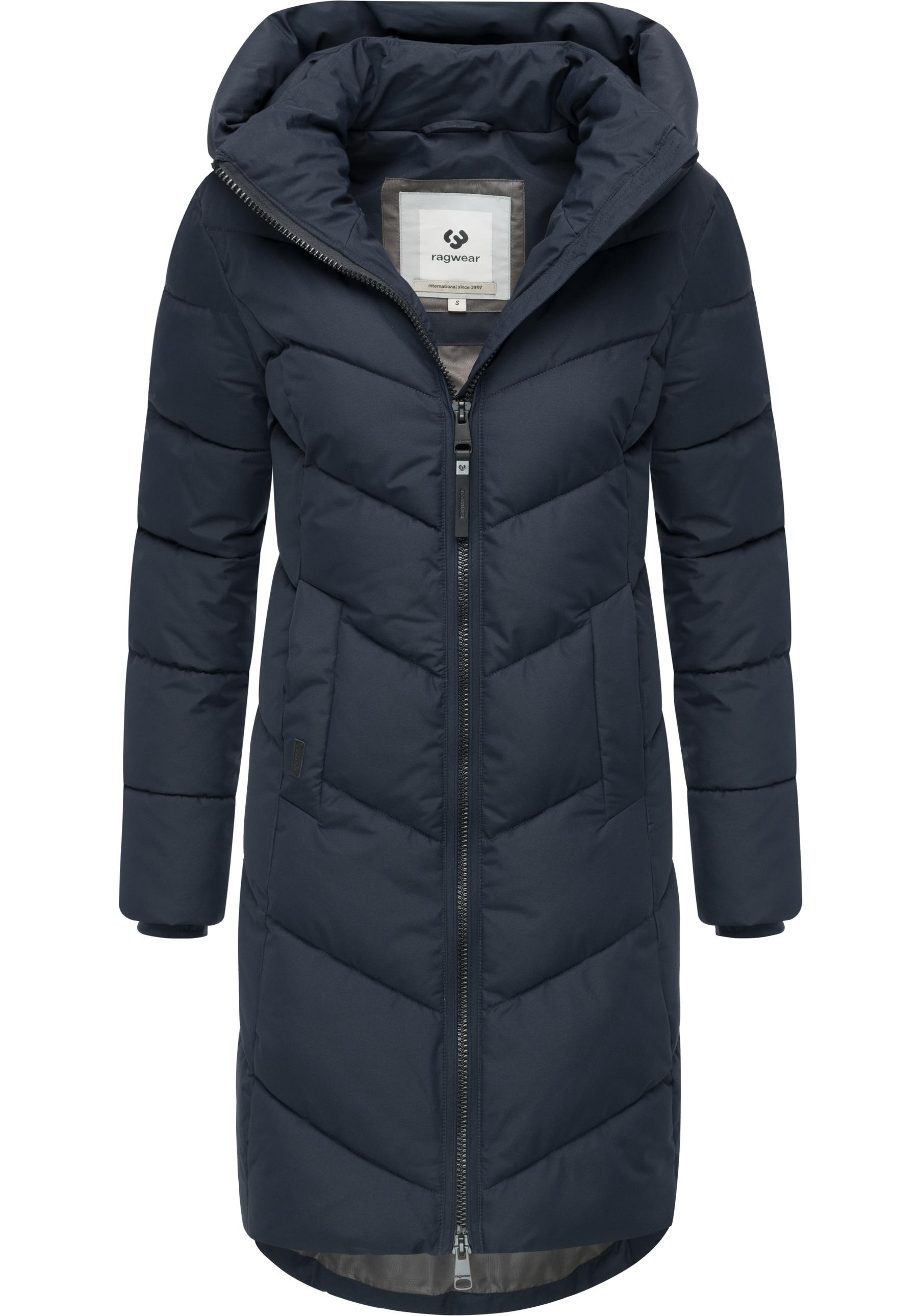 Ragwear Steppmantel »Natalin YOUMODO«, Warmer Damen Wintermantel mit V-Steppung und Kapuze