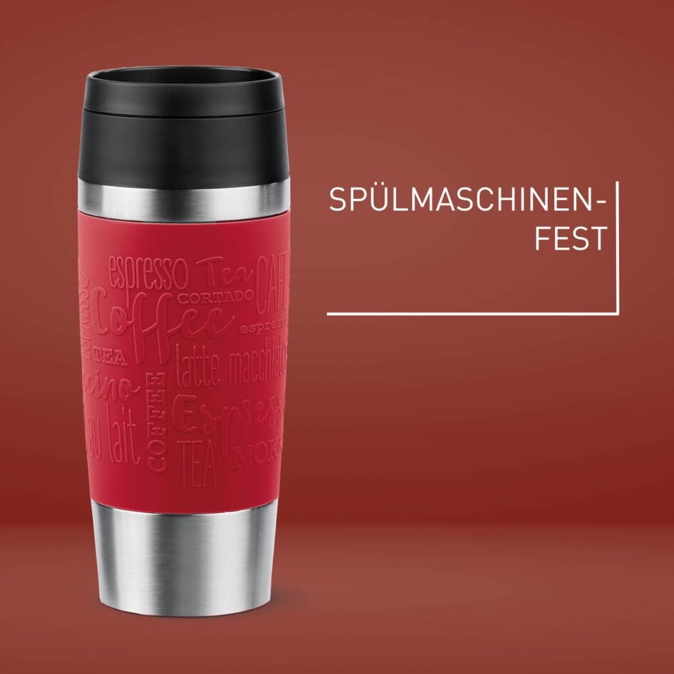 Emsa Thermobecher »Travel Mug Classic, mit 360°-Trinköffnung, auslaufsicher, rutschfest« 4h heiß, 8h kalt - 360 ml / 6h heiß, 12h kalt - 500 ml, 100% dicht