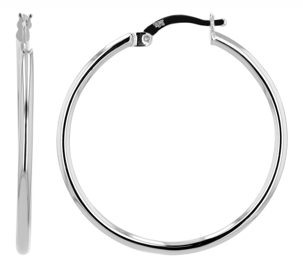 Adelia's Hoop Earrings Silver 925 Sterling Silver