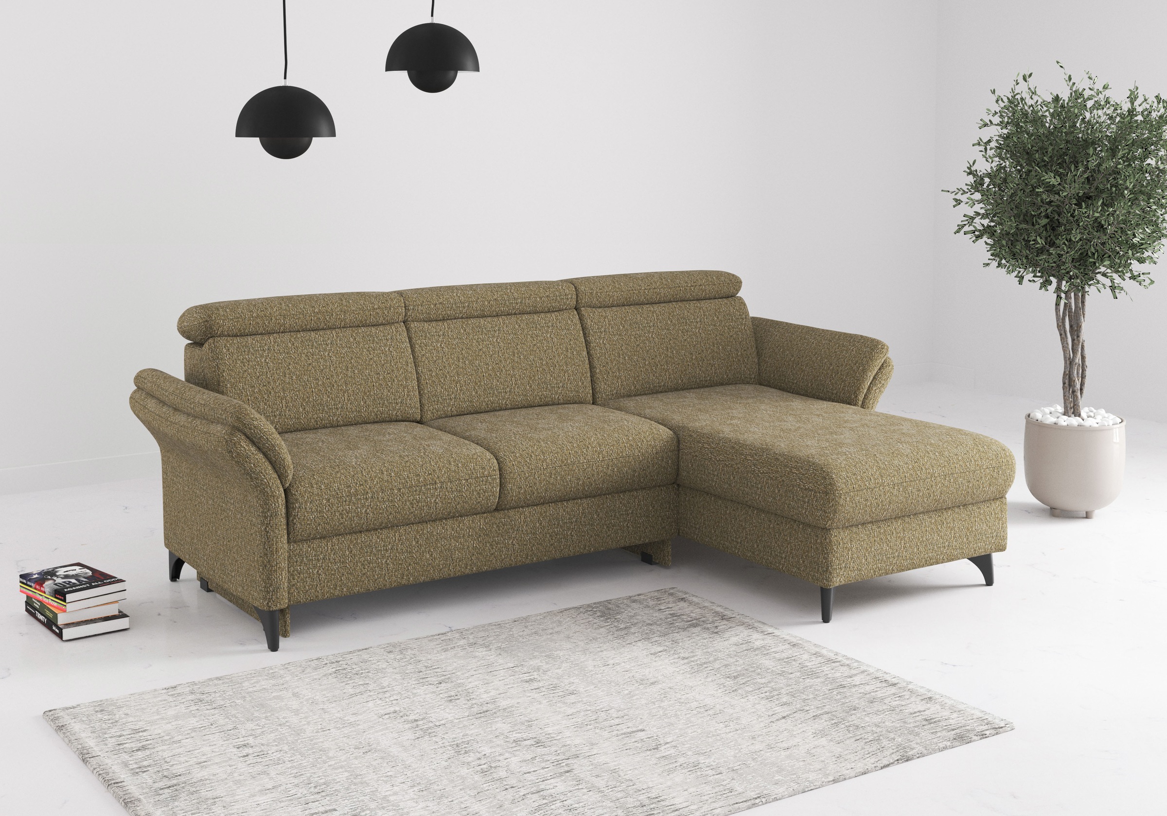 sit&more Ecksofa "Glendale, L-Form" inkl. Kopfteilverstellung, wahlweise mit Vorziehsitz und Bettkasten