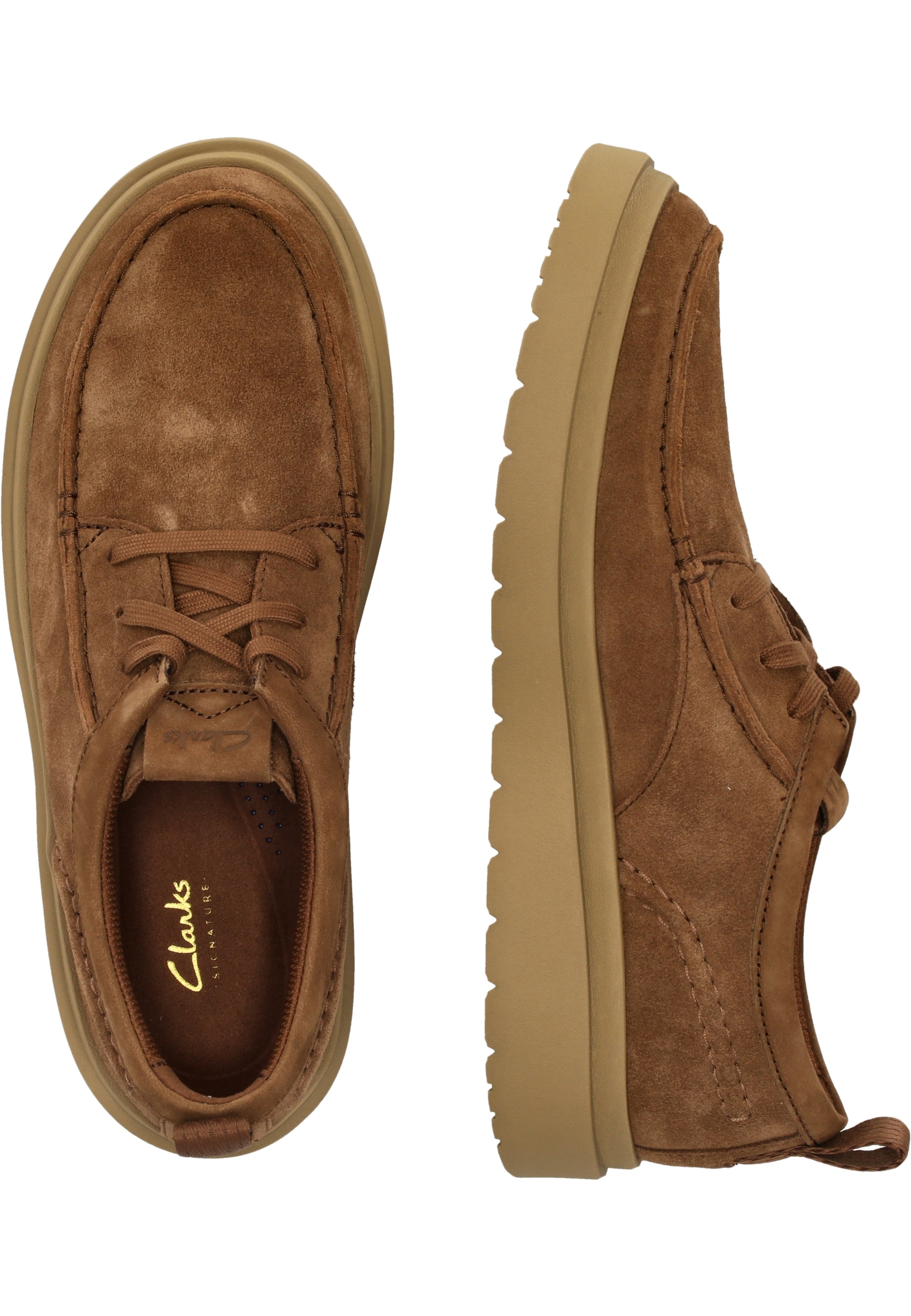 Clarks Schnürschuh »Polden Moc«, mit markanter Sohle