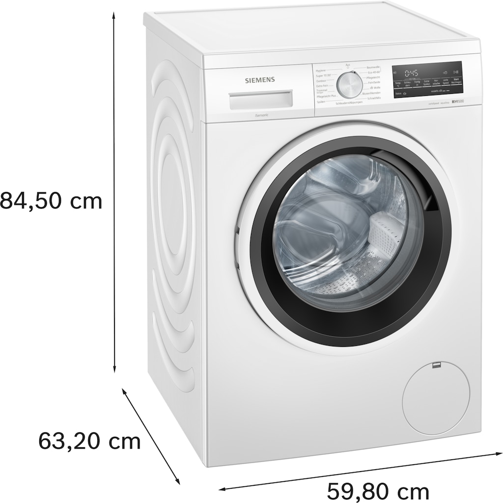 SIEMENS Waschmaschine »WU14UT42«, iQ500, WU14UT42, 9 kg, 1400 U/min