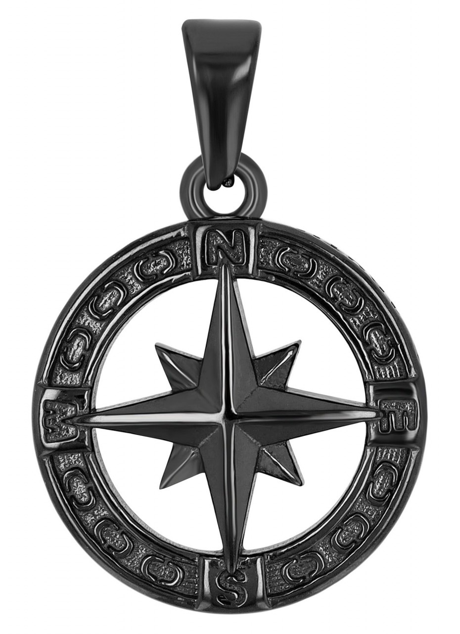 Kettenanhänger ADELIA´S "moderner Schmuck Anhänger aus Edelstahl", schwarz, Schmuckanhänger, Damen, Edelstahl, Kettenanhänger