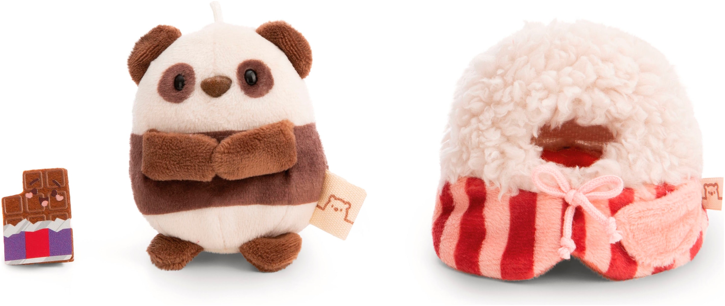 Nici Kuscheltier »mymochi, Set Panda Kono 8 cm mit Schokolade und Popcornkostüm«