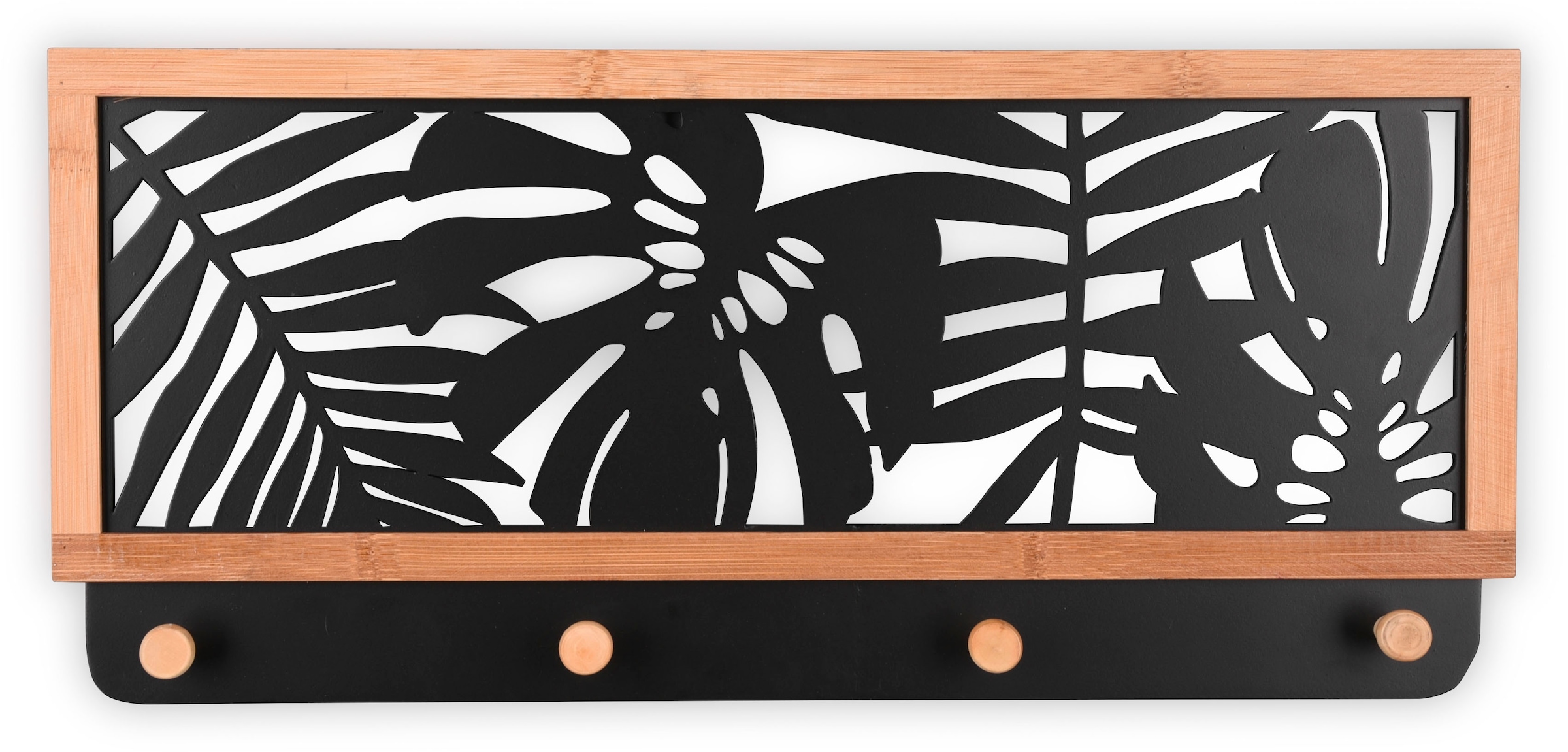 MIRRORS AND MORE Garderobenleiste "LEIKA", Hakenleiste mit 4 Haken im Flora günstig online kaufen