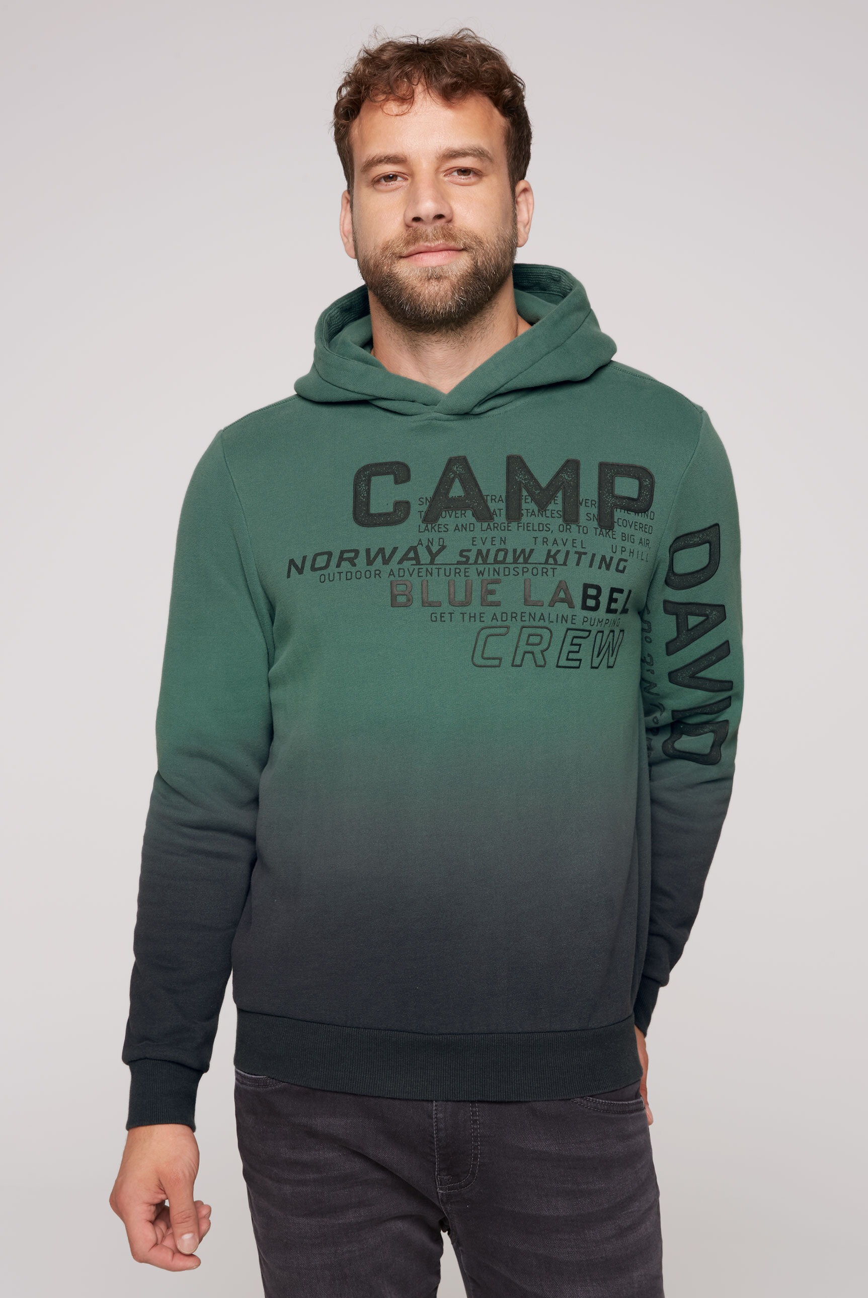 CAMP DAVID Sportinis megztinis su gobtuvu su Baum...