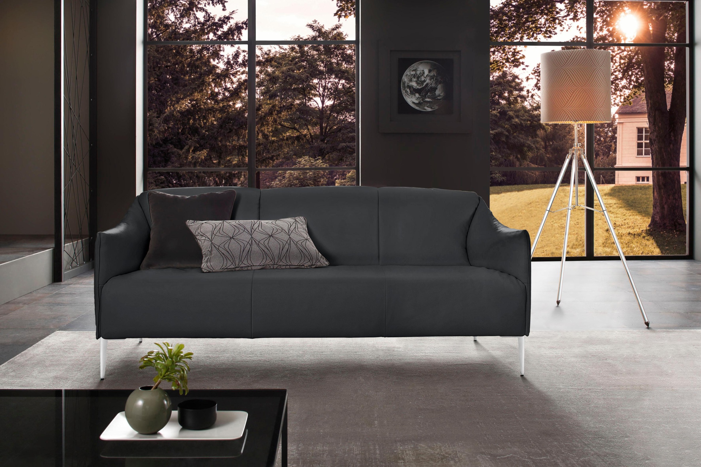 W.SCHILLIG 2,5-Sitzer »sally«, mit Metallfüßen in Chrom glänzend, Breite 194 cm