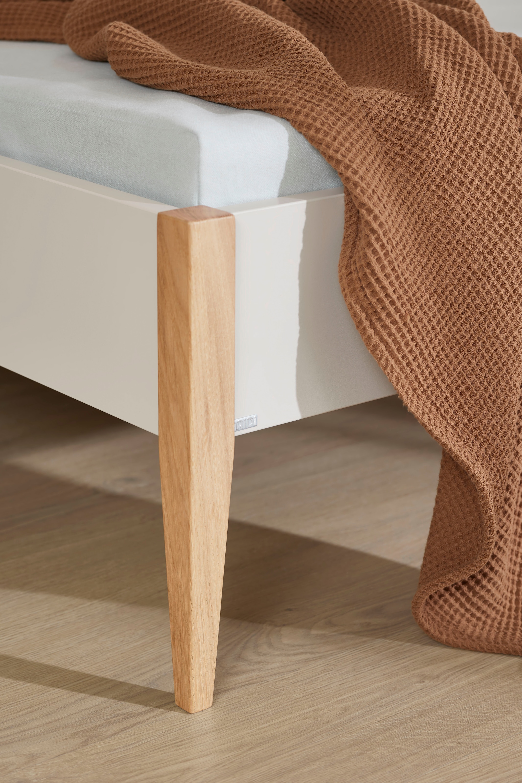 PAIDI Kinderbett »STIENE in verschiedenen Größen und Farben« 90/120/140x200cm - Beige, Grau, Eiche massiv,  Jugendbett mit Massivholz, pflegeleicht, langlebig, Jugendliege