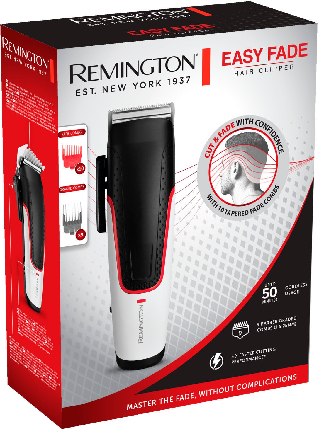Remington Haarschneider »Easy Fade HC500«, 21 Aufsätze, mit  Barber-Fading-Technik für vielzählige Styles kaufen | BAUR | Haarschneider