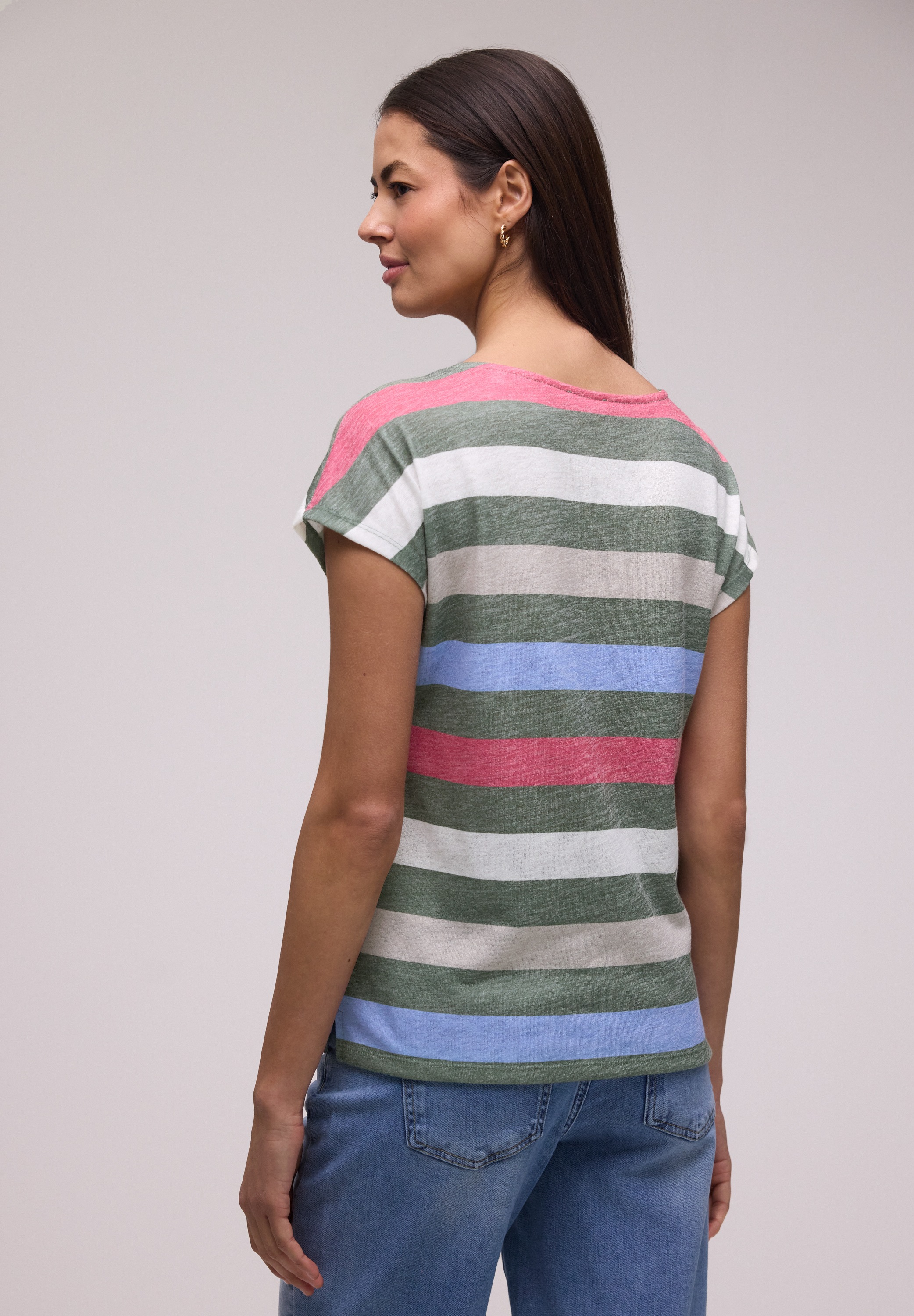 STREET ONE T-Shirt mit V-Ausschnitt