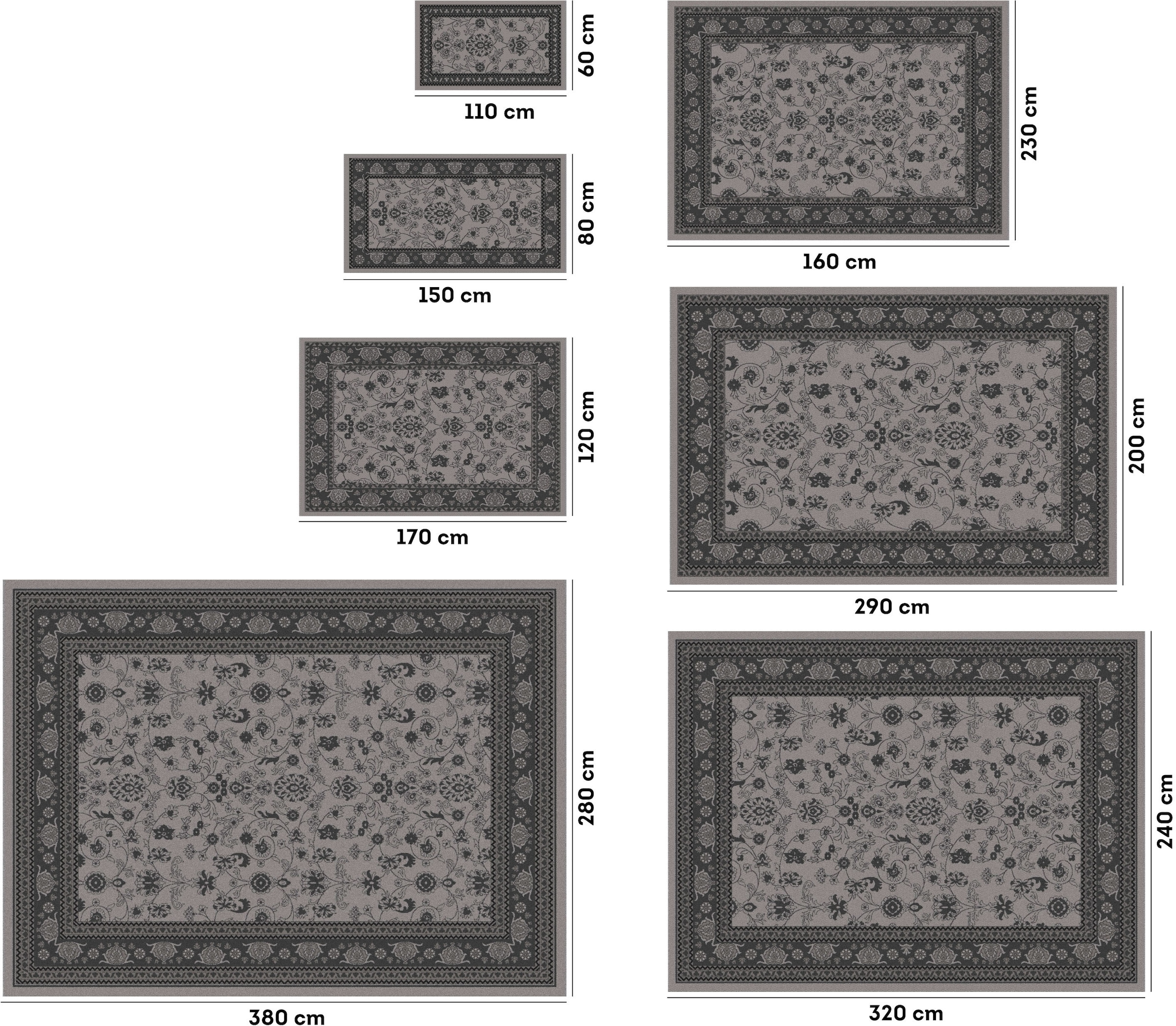 my home Teppich »Claren, auch für Balkon und Terrasse«, rechteckig, 3 mm Höhe, In und Outdoorgeeignet, Orient-Design, Wetterfest & UV-beständig