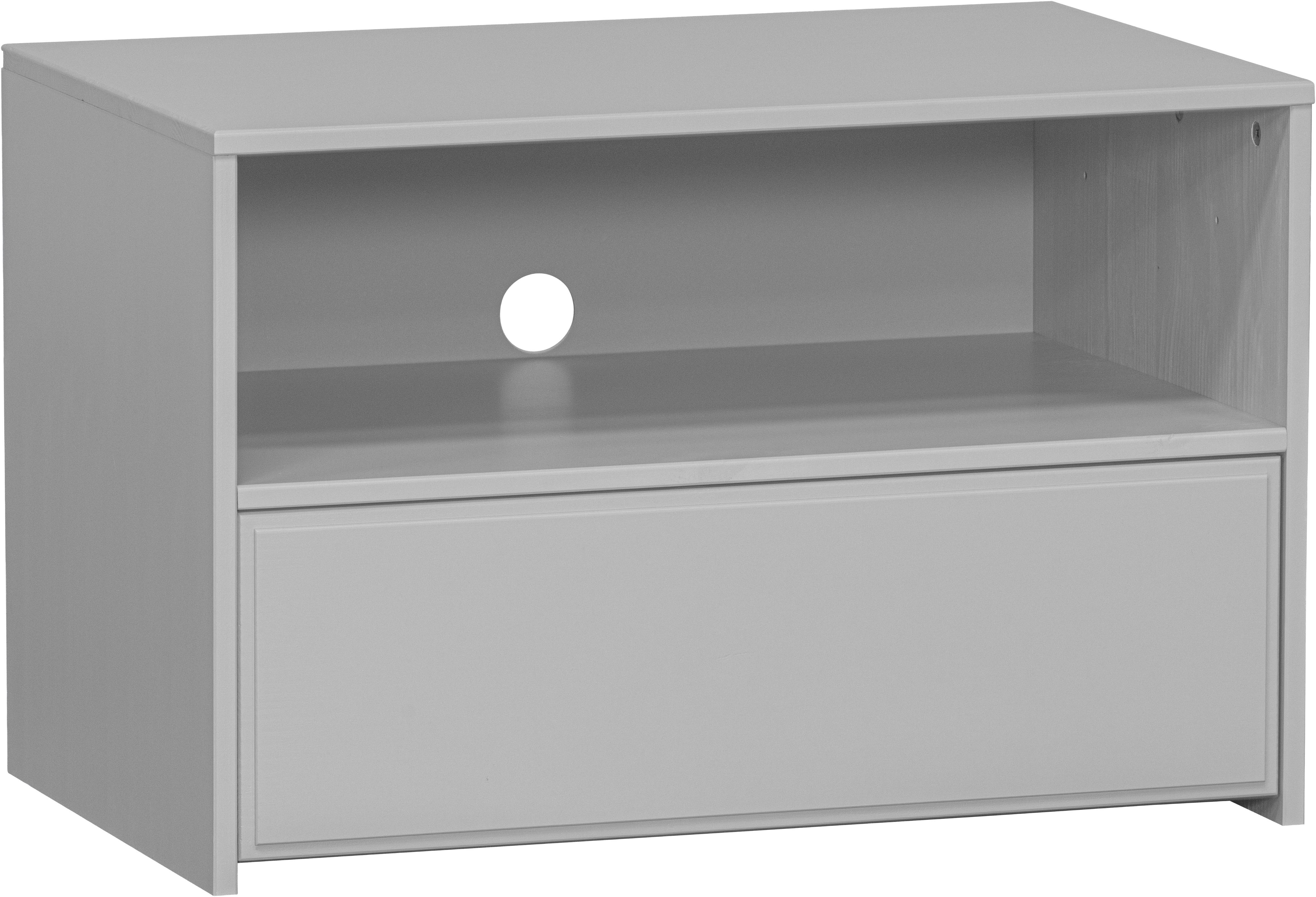 WOOOD Lowboard "Yissa mit FSC Massivkiefer und offenem Stauraum" FSC Massivkiefer, modular erweiterbar, Tragkraft 15 kg