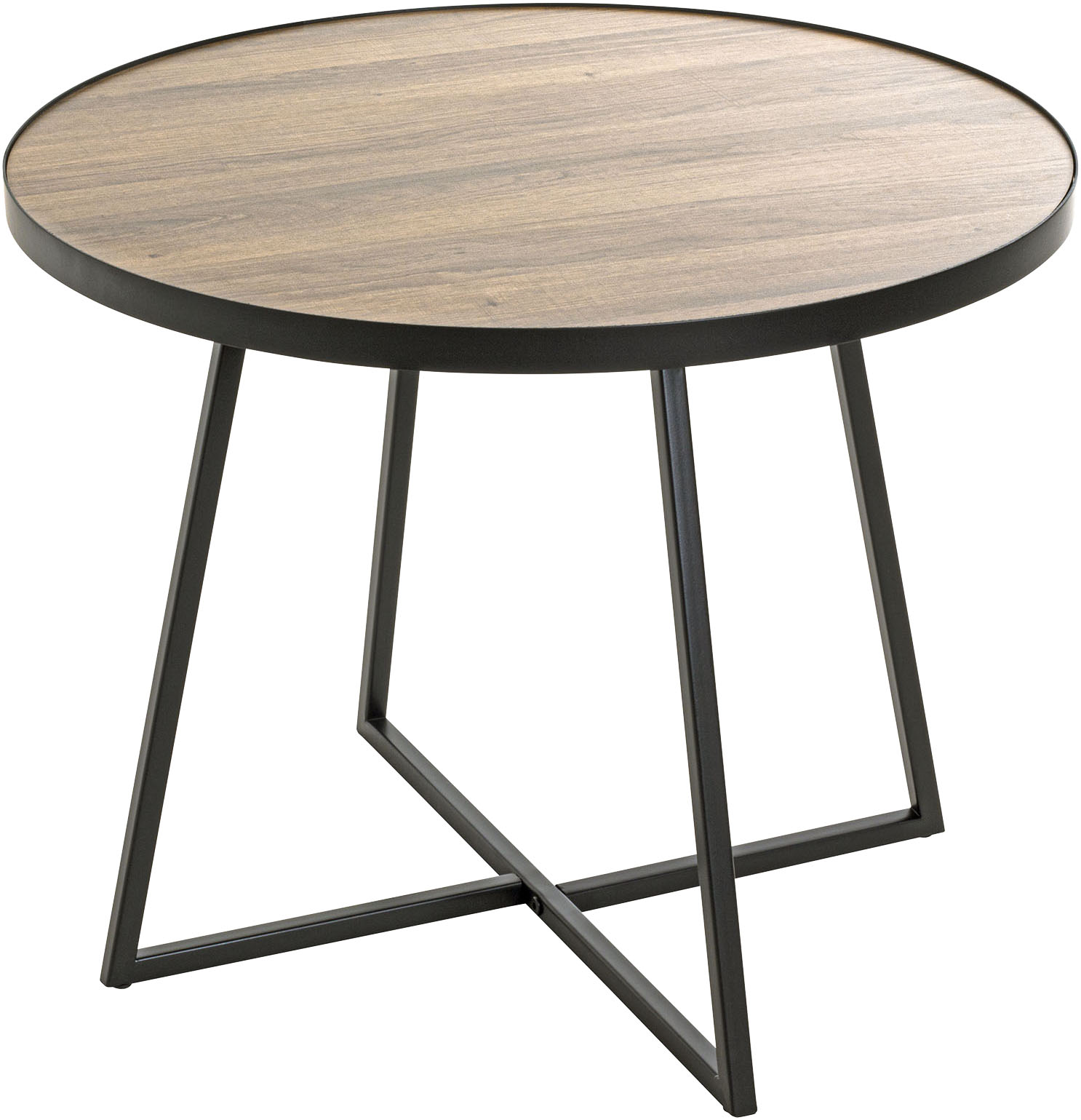 HAKU Beistelltisch "Sofatisch, Wohnzimmertisch" 1 Stk. tlg. rund - aus MDF Braun - Ø/H 60/48 cm