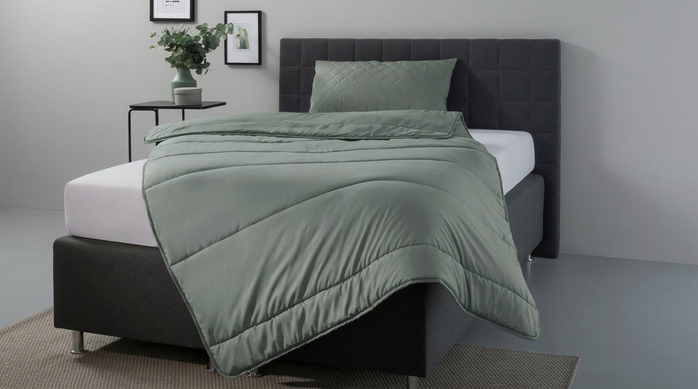 OTTO home Microfaserbettdecke + Microfaserkissen »Clarra Spar Set, Decke + Kissen 135x200, 155x200 cm & weitere Größen« Set mit Kissen 40x80 cm, 80x80 cm, Sommer, Herbst, Winter in grau